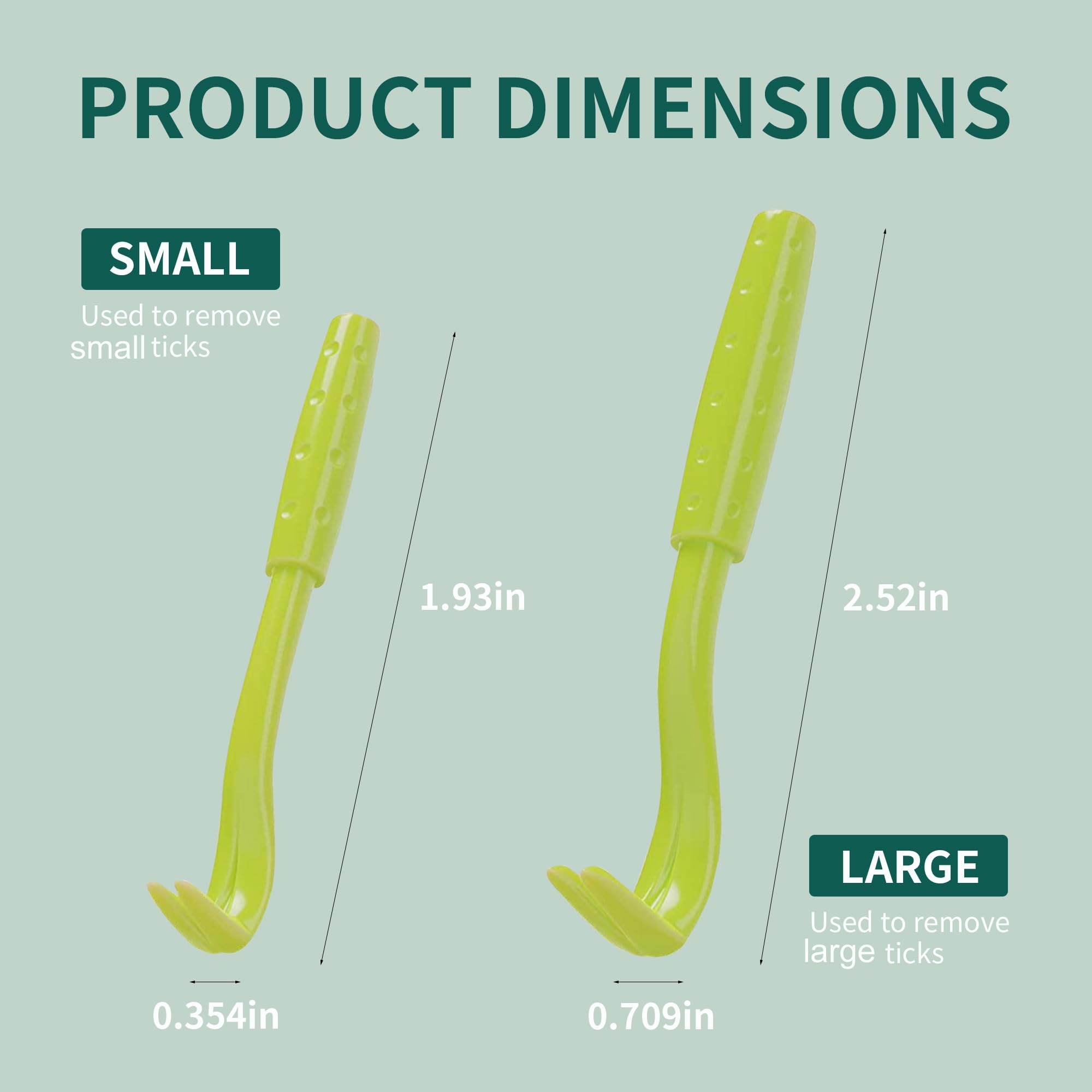 Yogini Tick Removal Tool For Dogs Cats And Humans 16 Packs,Pain Free Tick Puller,Ultra-Safe Tick Tweezers With Small And Large (