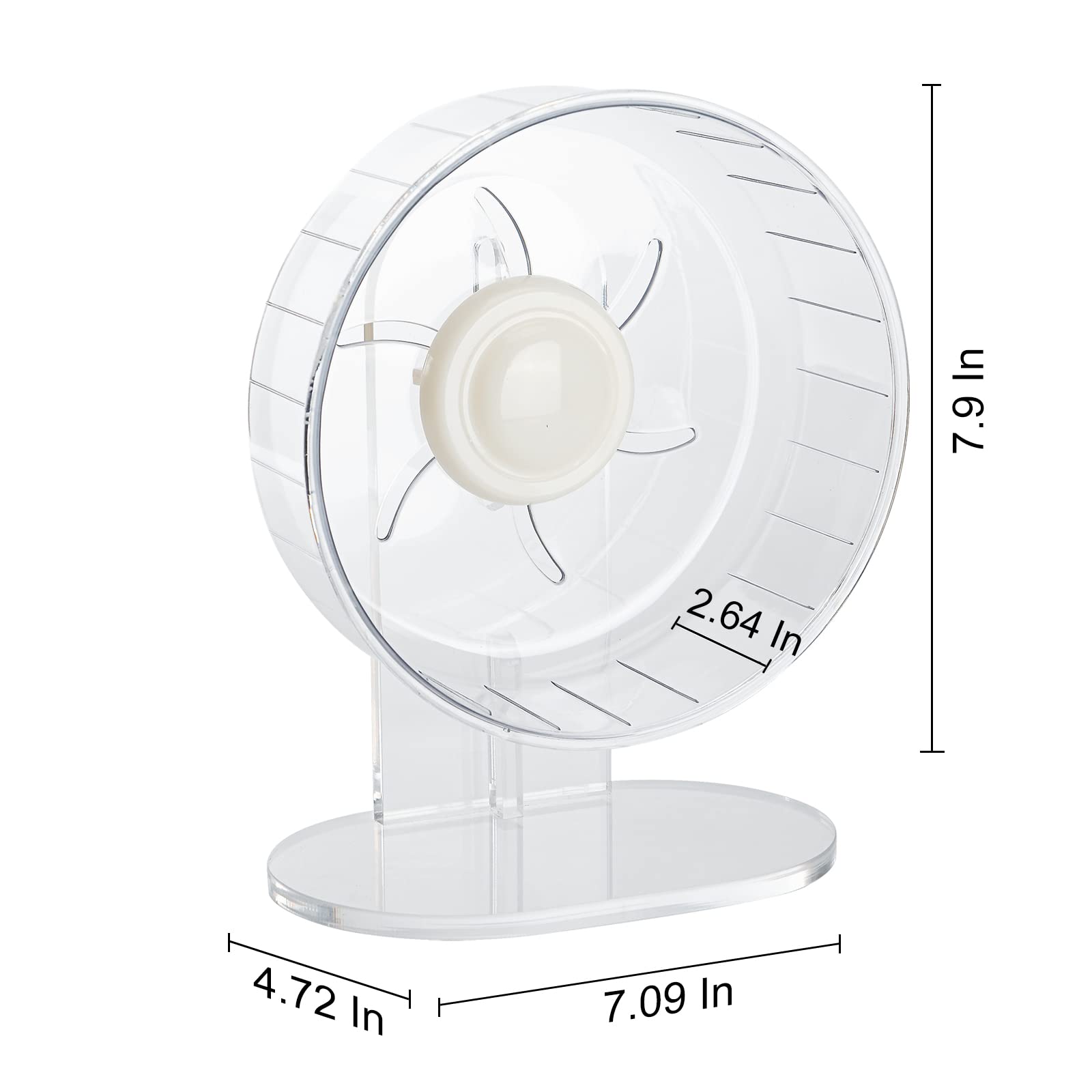 Sirvarni Silent Hamster Exercise Wheel - Hamster Toys Cages Accessories 7.9 Inch Running Spinner With Adjustable Stand Quite Run