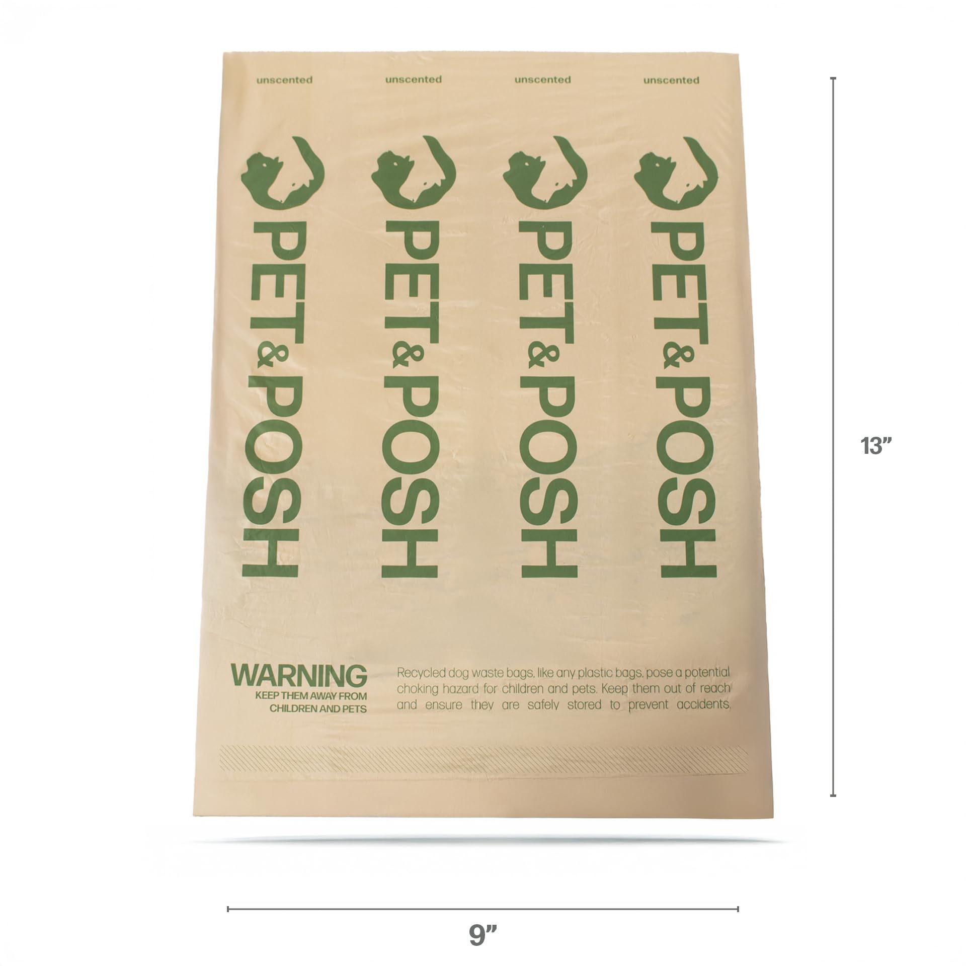 Pet & Posh Dog Poop Bags Rolls - Extra Thick, Leak-Proof, Unscented Dog Bags For Poop - Doggie Poop Bags With Easy-Tear Sticker