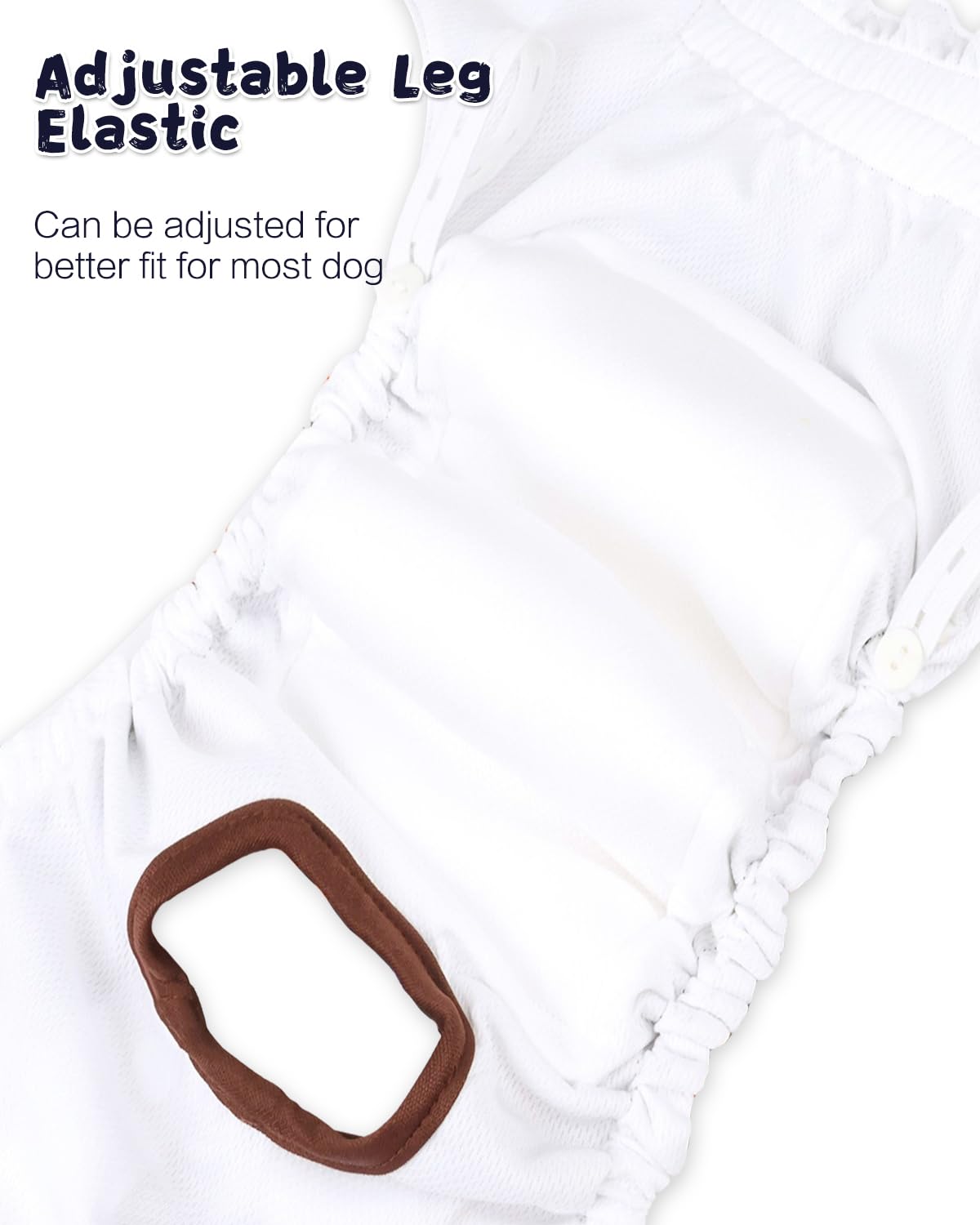 Cutebone Washable Female Dog Diapers 4 Pack Reusable Doggie Heat Diapers For Period Fmg05L