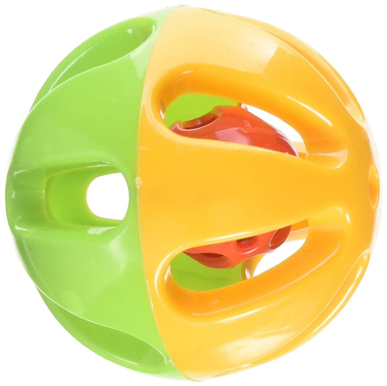 A&E Cage Company Hb41103 Happy Beaks Round Rattle' Assorted Bird Toy, 3''