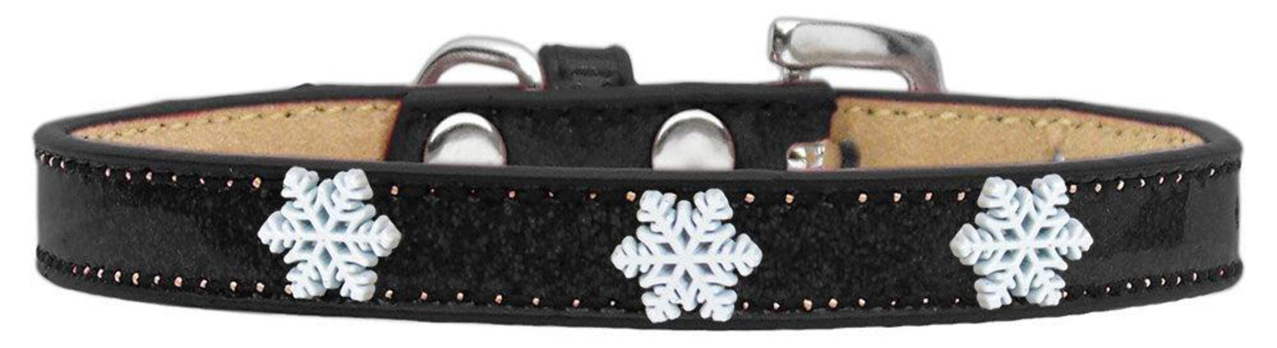 Mirage Pet Products Snowflake Widget Ice Cream Dog Collar, Size 10, Blue