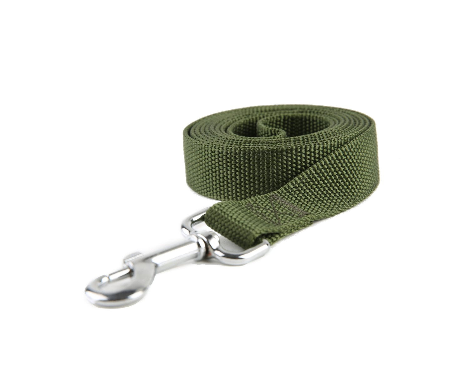 Nylon Dog Training Leash, Traction Rope, 4Ft /5 Foot /6 Feet Long, 5/8 Inch 3/4 Inch 1 Inch Wide, For Small And Medium Dogs (Green, 1'' X 20 Ft)