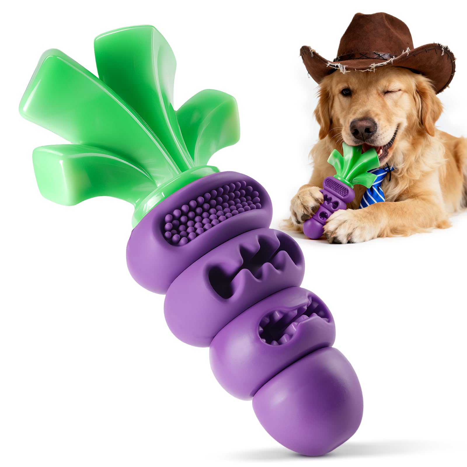 Frienhund Indestructible Dog Toys for Aggressive Chewers: Heavy Duty Milk-Flavored Chew Toy for Medium & Large Dogs 20-70 lb, De