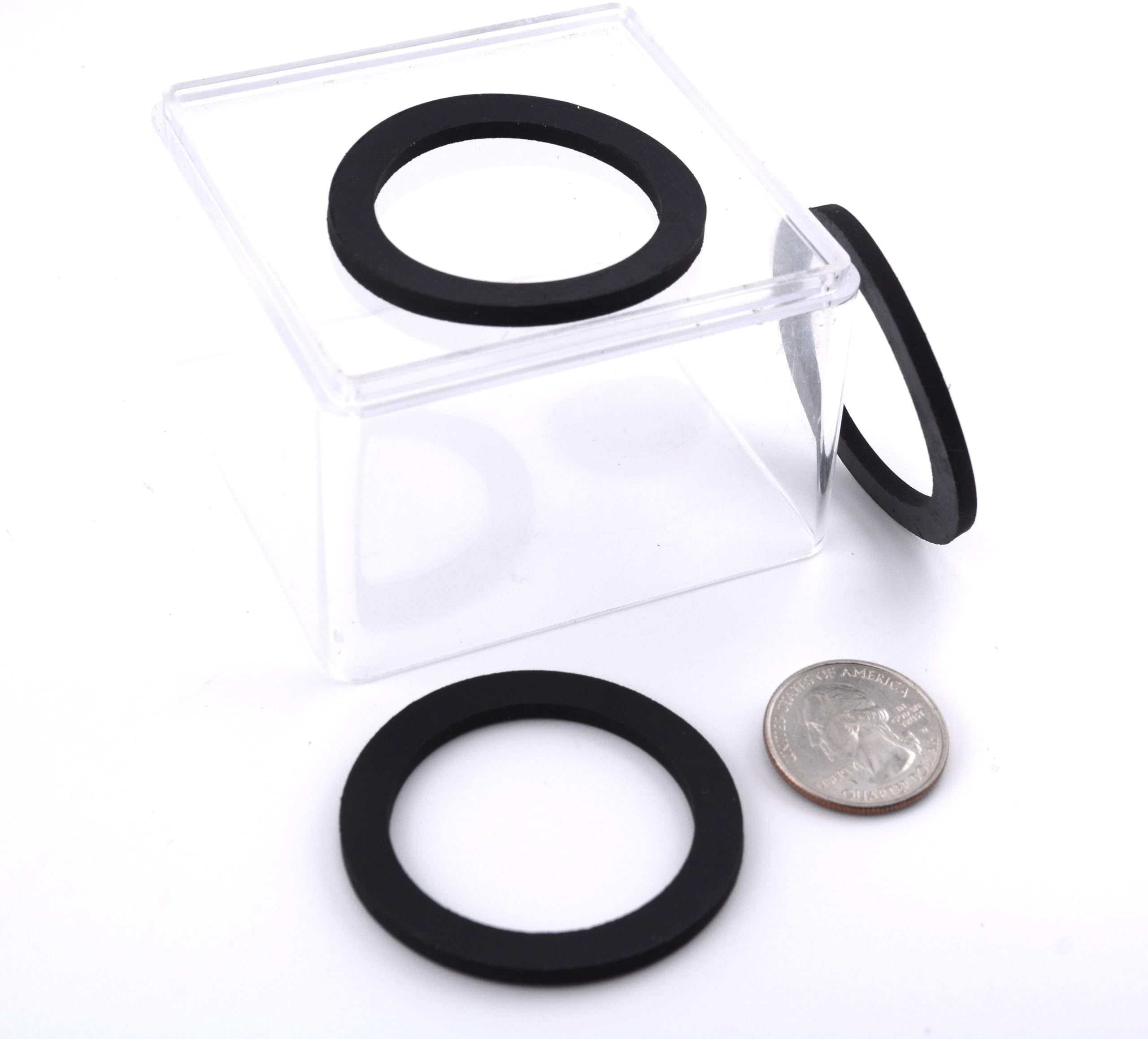 Generic Rubber Gasket Compatible For Marineland Magnum Hot Series & Polishing Filter - 2 Pack, Black