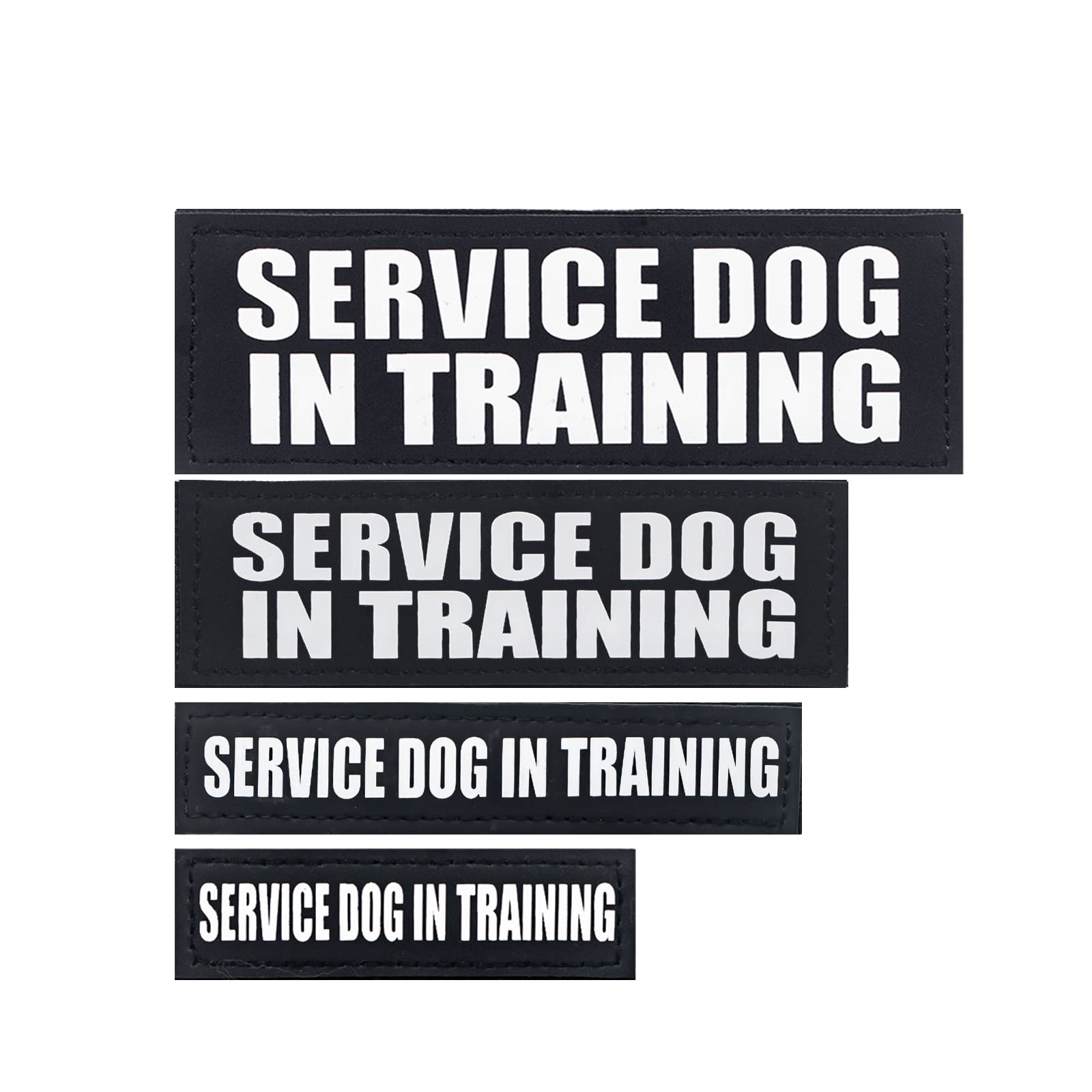 Service Dog Patches, 2Pack Removable Vest Patch For In Training Dogs, Black Dog Harness Patches With Hook Backing, Service Dog I