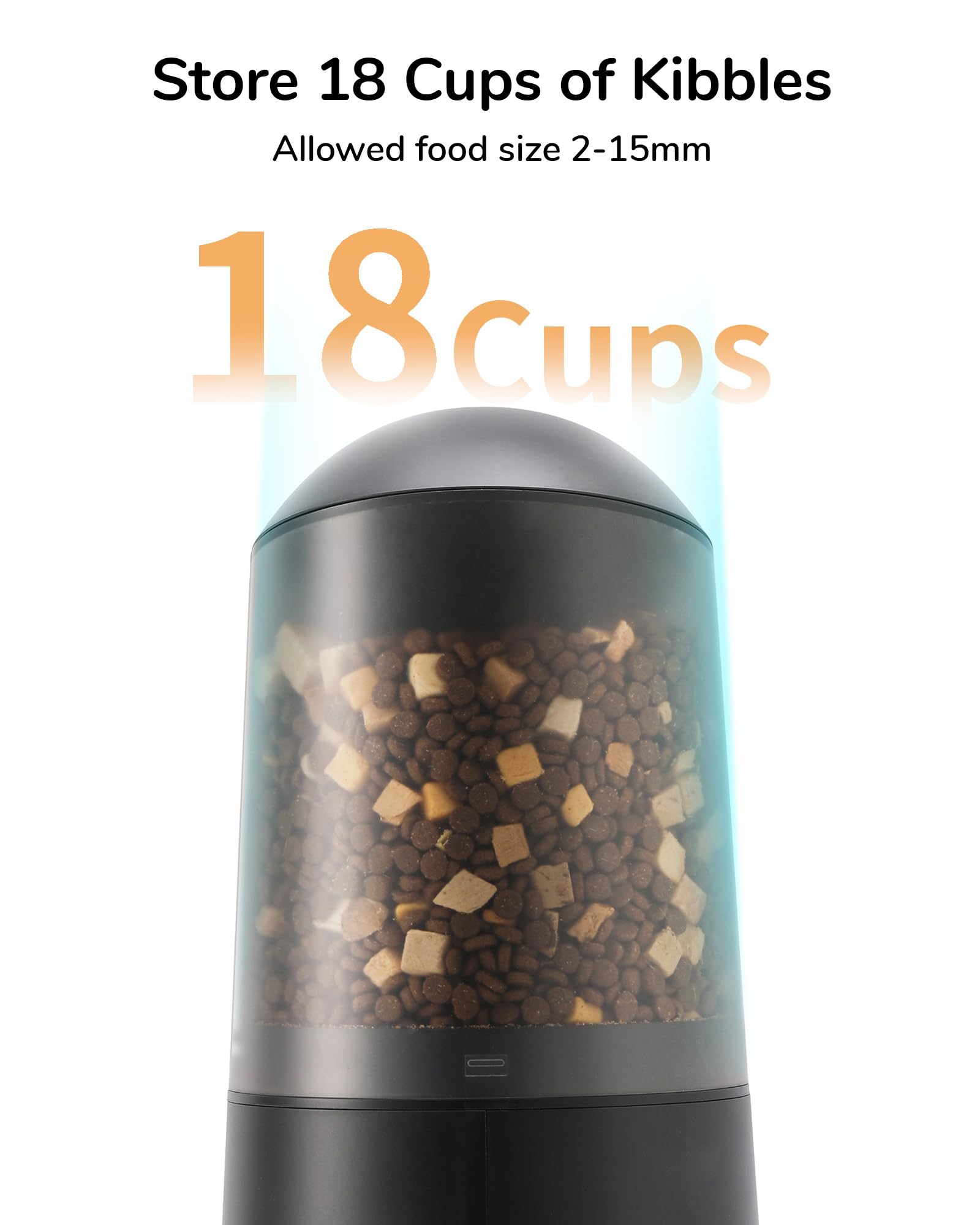 FUKUMARU Automatic Cat Feeder, 2 in 1 Automatic Pet Feeders with Camera and Audio, Support DIY Meals and Timed Control WiFi Cat