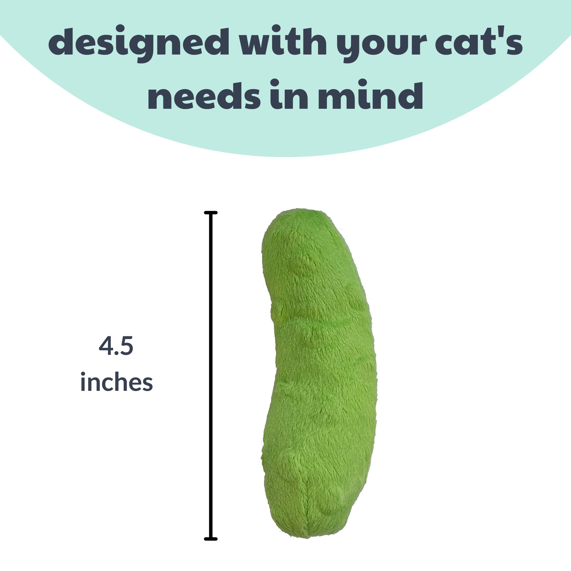 Huxley & Ket Plush Cat Toy | Pickle | Snack Attack Strong Catnip Filled Cat Toy | Plush Interactive Kitten And Cat Toy With Catnip And Crinkle | Kittybelles