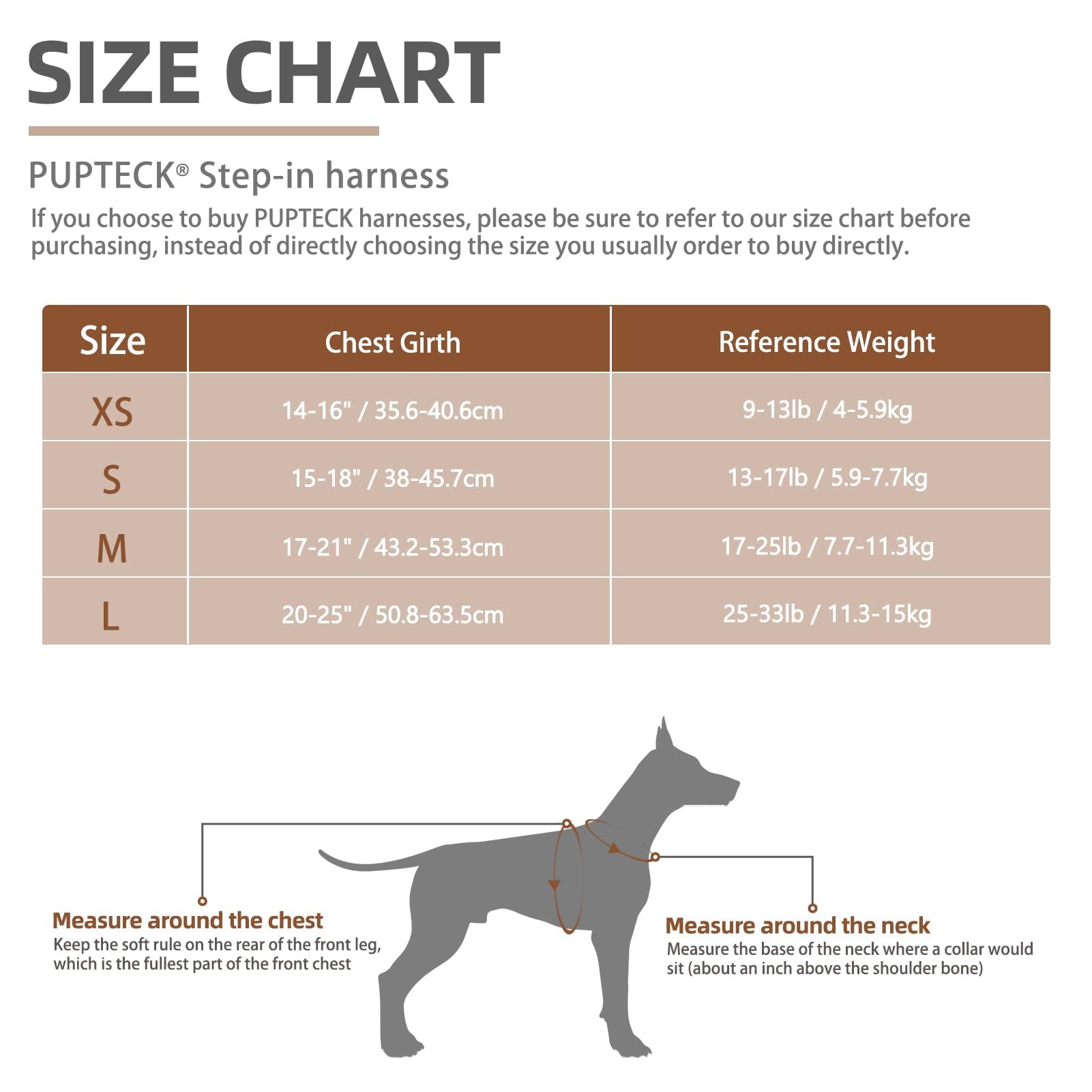 PUPTECK No Pull Dog Harness and Leash Set Reflective No Choke Step in Puppy Halter for XS Small and Medium Sized Dogs, Beige, Pr