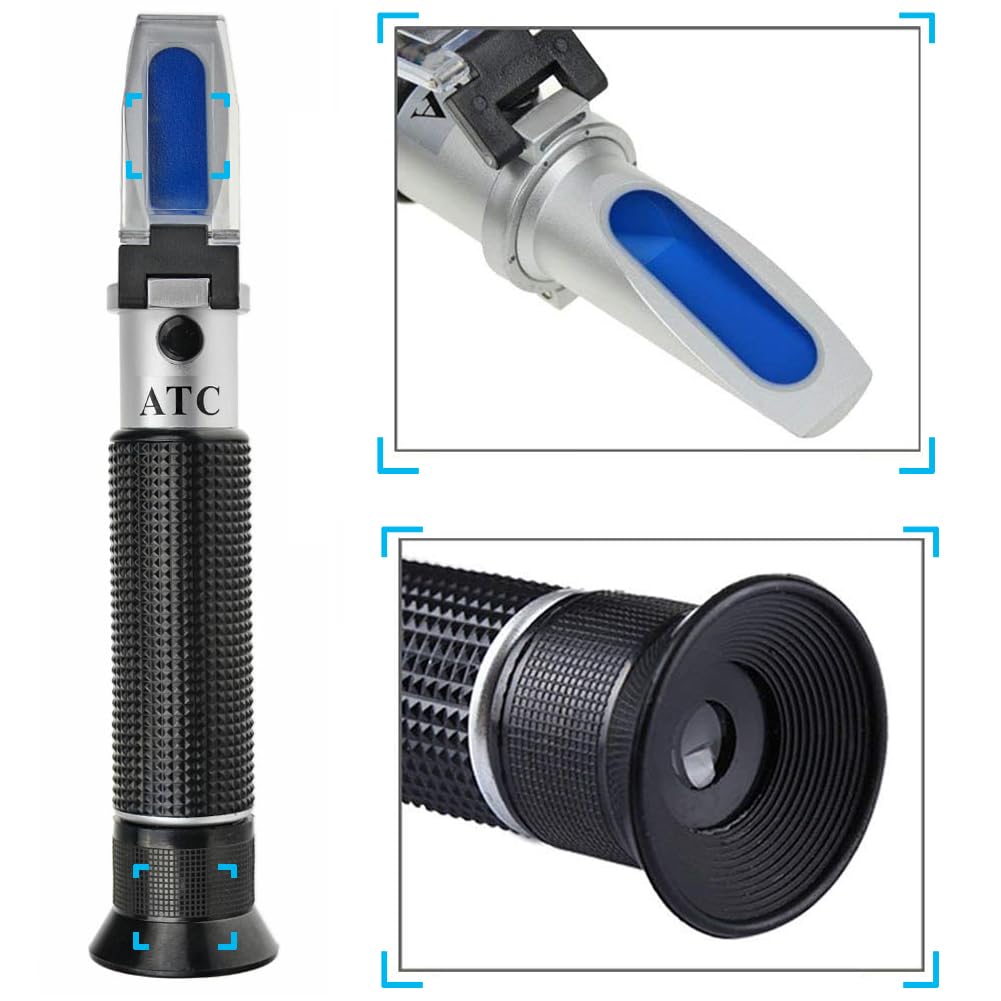 Salinity Refractometer For Seawater And Marine Fishkeeping Aquarium 0-100 Ppt With Automatic Temperature Compensation