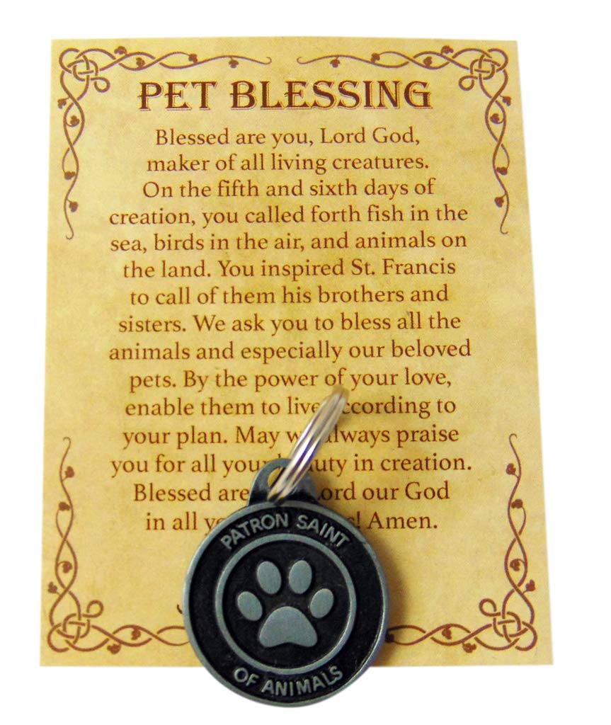 Westman Works St Francis Medal Set For Dogs Collar Pendant With Pet Prayer Gift Boxed