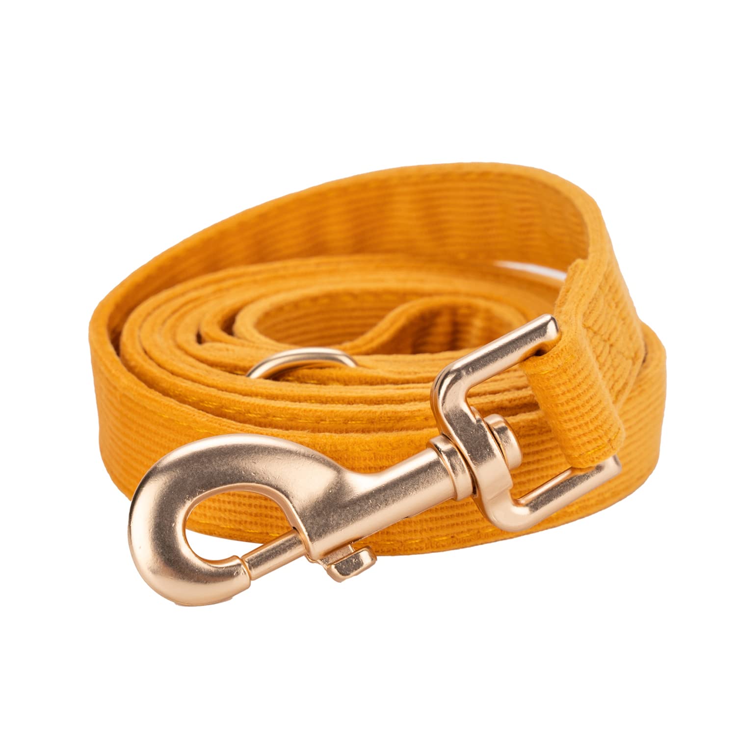 Ewinoom Soft Cotton Dog Leash, 5 Ft Heavy Duty Corduroy Dog Leashes With Gold Metal Hook For Small Medium Large Dogs,Small,Orang