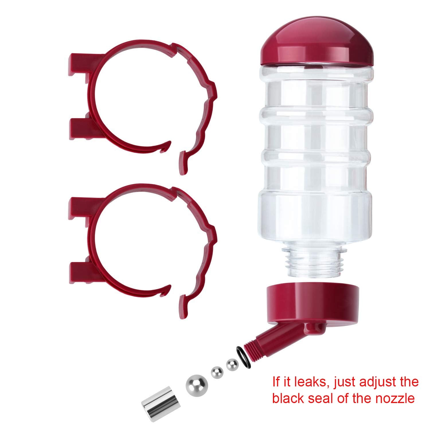 No Drip Dog Kennel Water Bottle Dispenser For Crate, 400Ml Dripless Pet Drinking Fountains Kettle With Automatically Feeding Wat