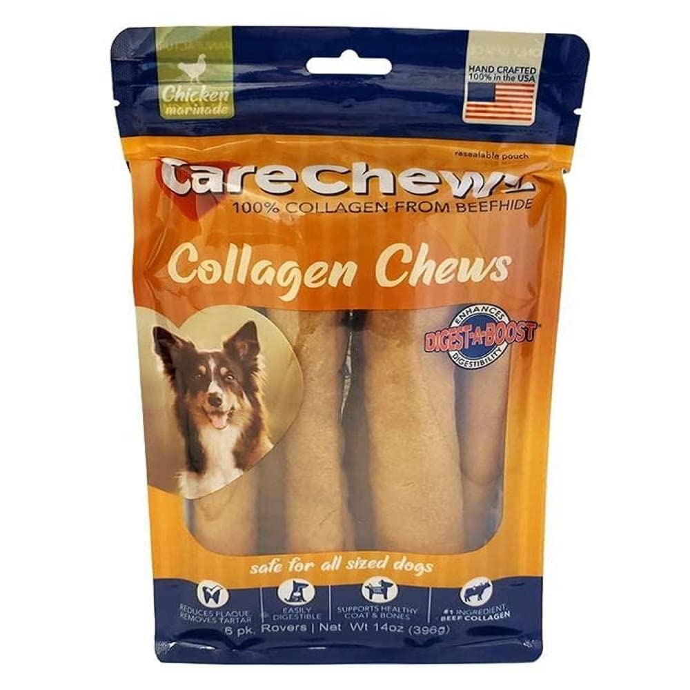 Pet Factory CareChewz Collagen 9 Rovers Dog Chew Treats - Chicken Flavor, 6 Count/1 Pack