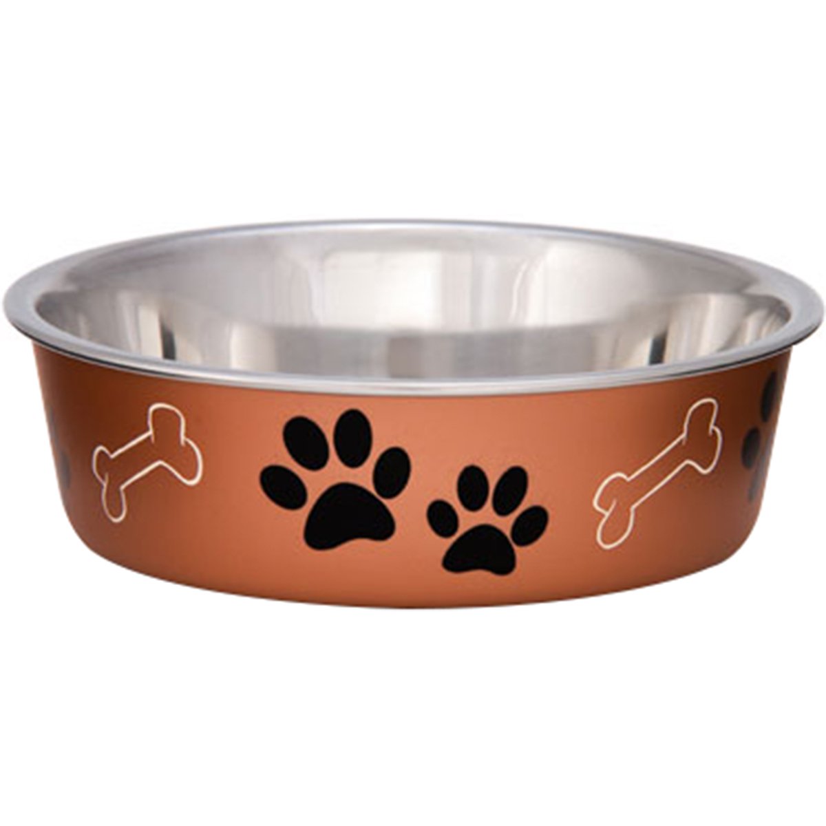 Loving Pets Bella Dog Bowls- Stainless Steel Dog & Cat Bowls - Spill Proof Dog Food Bowl, Puppy Essentials & Pet Supplies (X-Large 65-100Lbs, Copper)