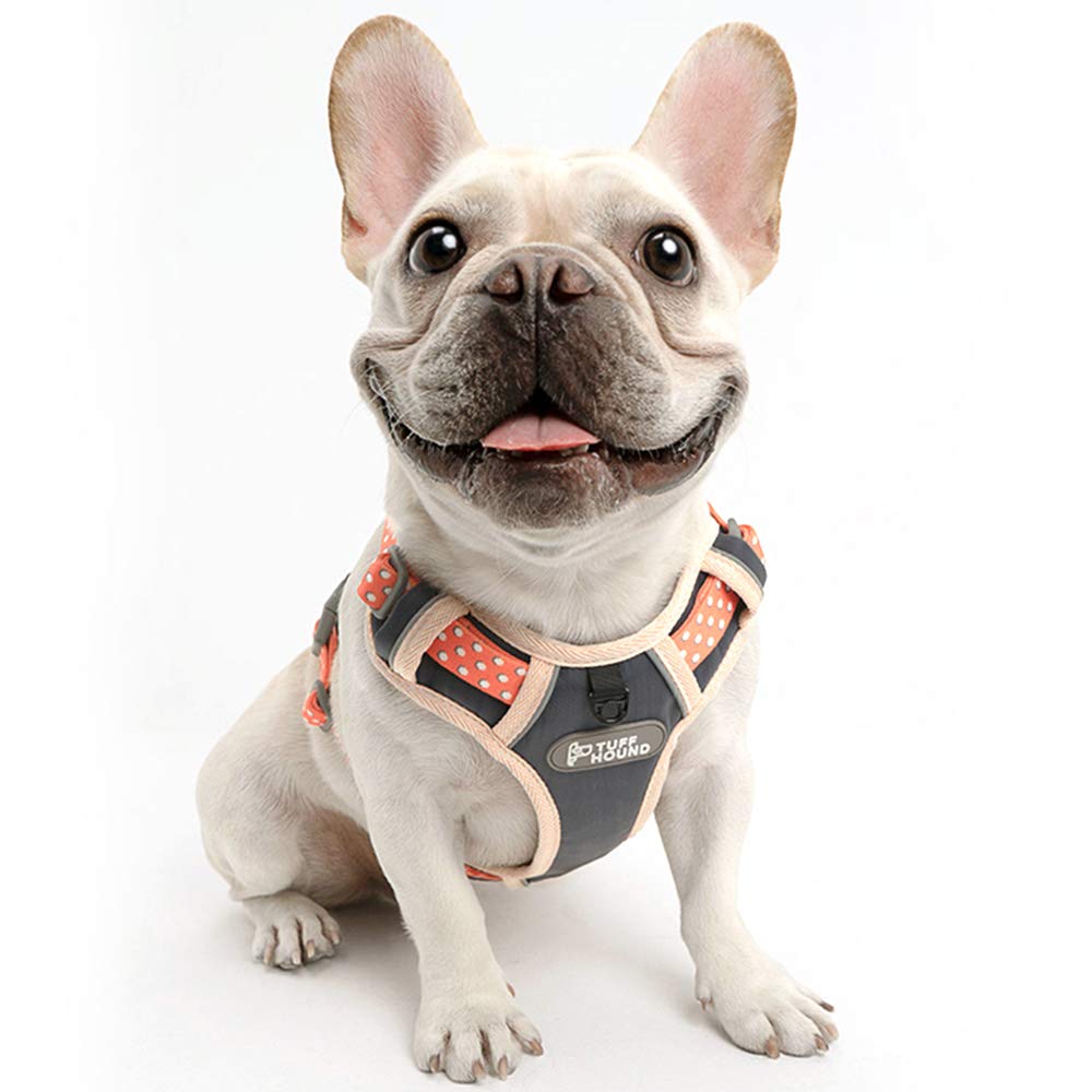 Cute Dog Harness Pet Soft Adjustable Vest Best Reflective Walking Harness Easy Control For Small Medium Large Dogs Orange S