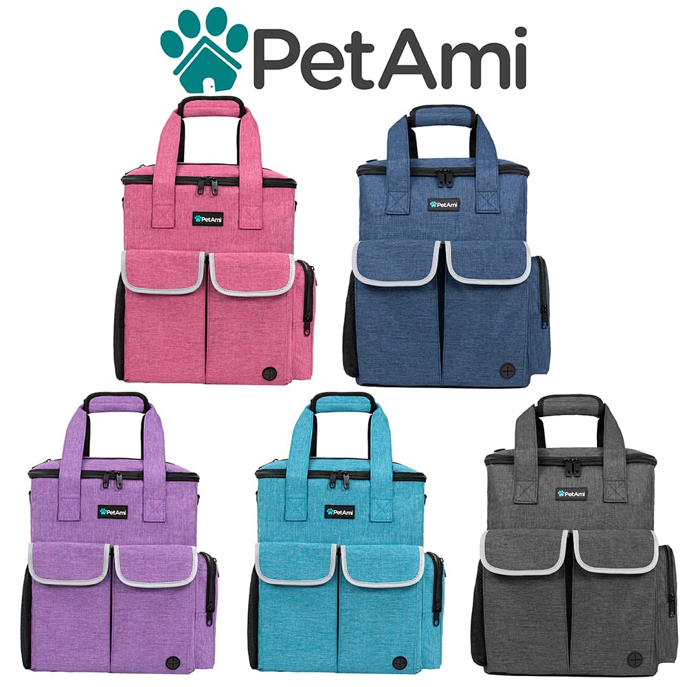PetAmi Dog Travel Bag Pet Supplies Accessories Organizer for Traveling, Camping, Weekend; Cat Pet Travel Bag Kit Includes 2 Food