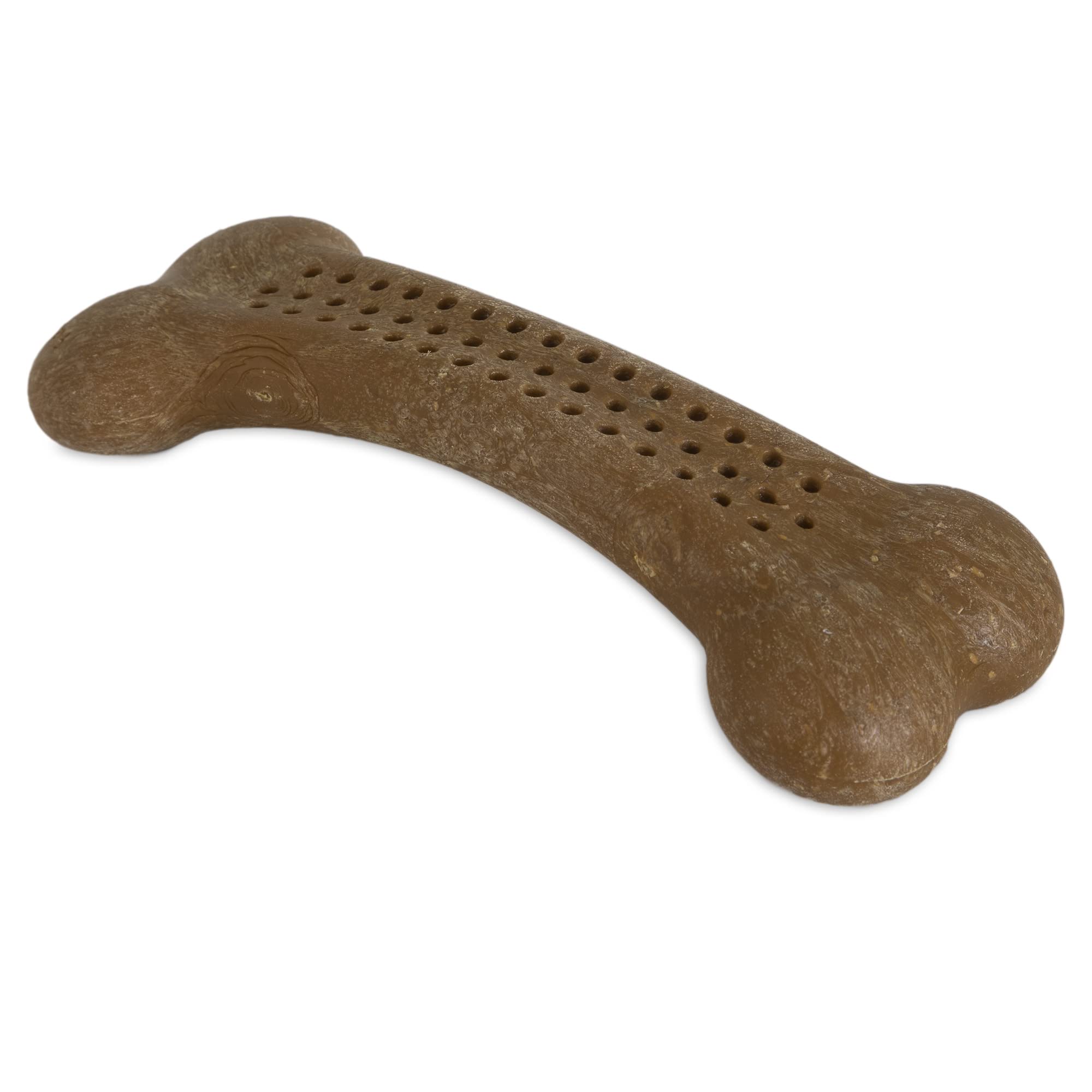 Pet Qwerks Flavorit Wood Barkbone - Fillable Dog Bone For Moderate Chewers - Mint Flavor - 6.75