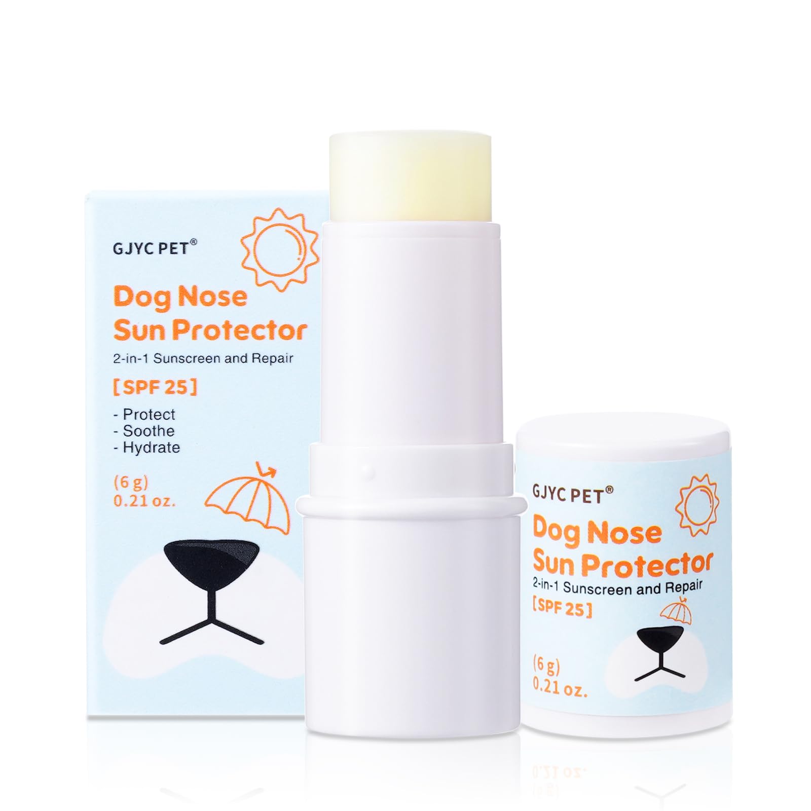 Dog Nose Sunscreen Balm SPF 25 - Natural, Lick-Safe Sun Protection with Shea Butter & Sea Buckthorn - Moisturizes & Shields Sens