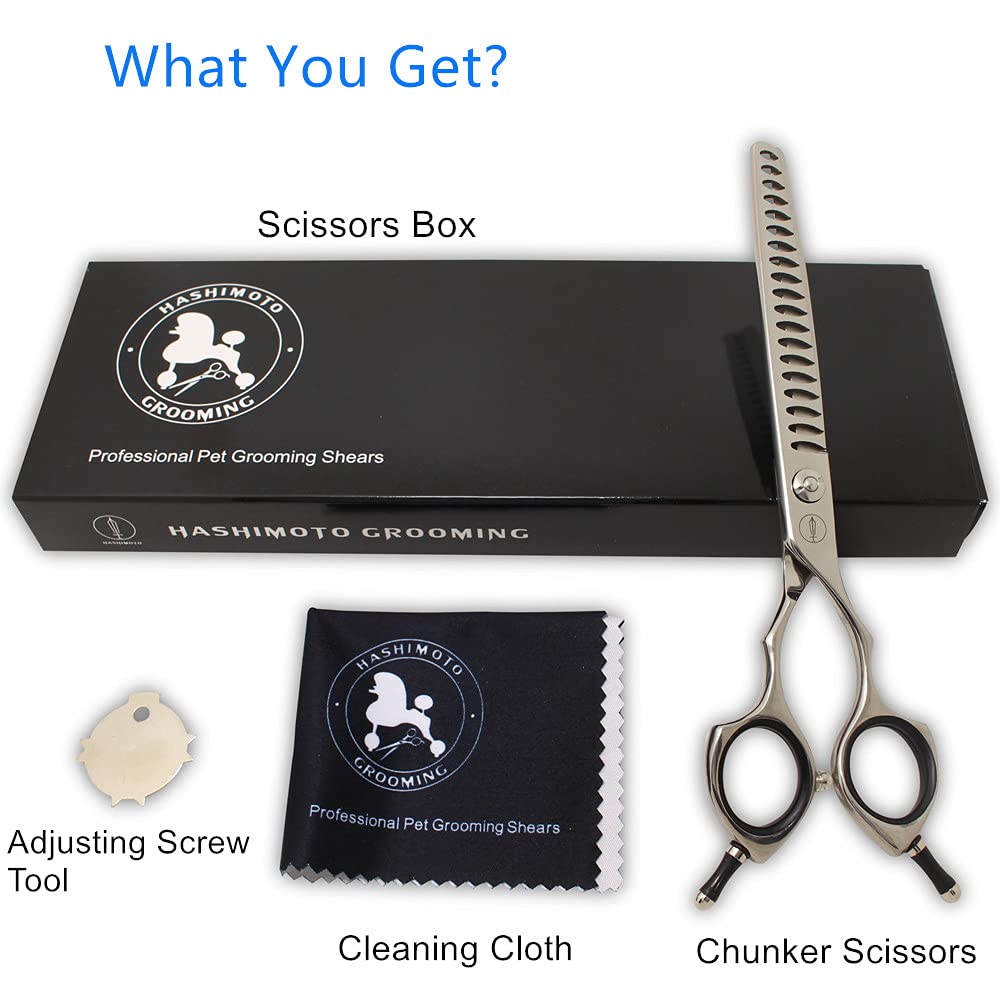 Hashimoto Chunker Scissors For Dog Grooming, 19 Teeth, 7.0 Inch, Light Weight