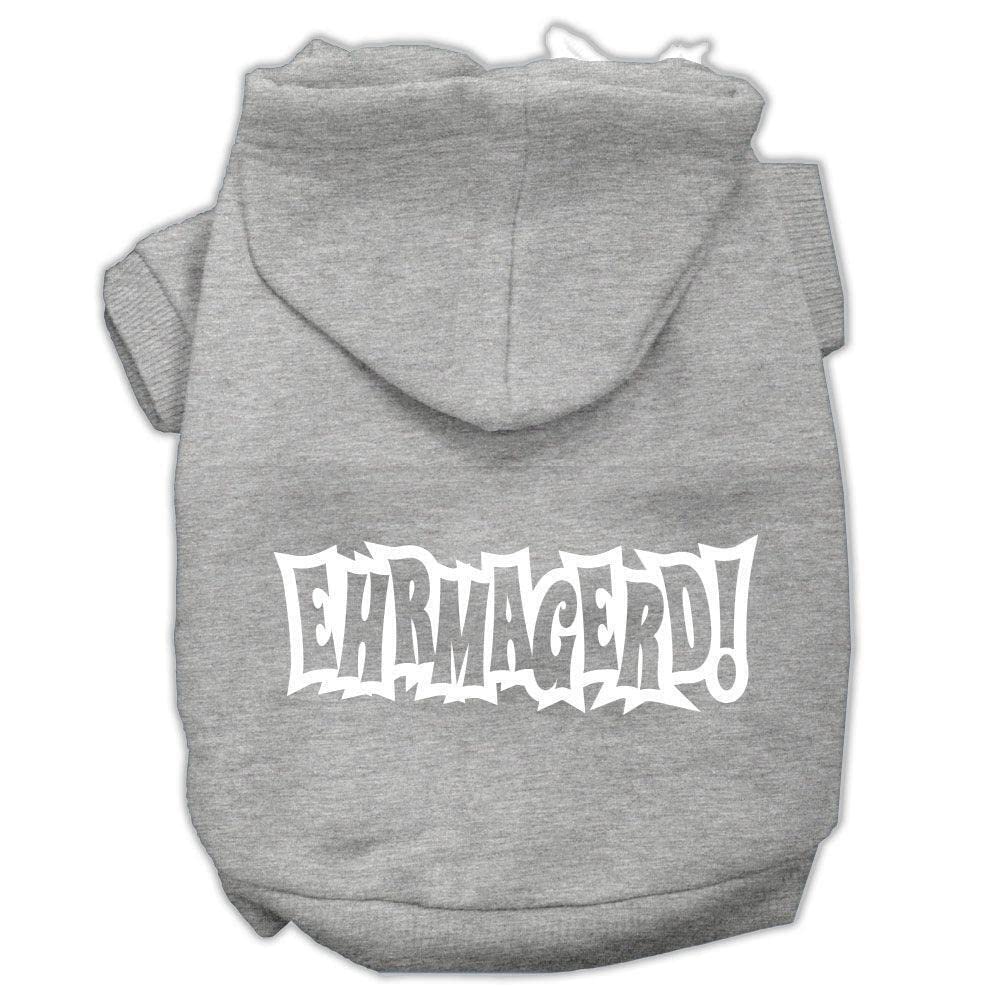 Pet, Dog & Cat Hoodie Screen Printed, 'Ehrmagerd' Baby Blue Sm (3-6 Lbs.)
