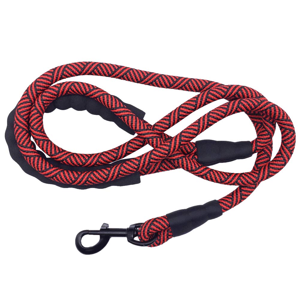 Maypaw Heavy Duty Rope Dog Leash, 345678101215 Ft Nylon Pet Leash, Soft Padded Handle Thick Lead Leash For Large Medium Dogs Sma