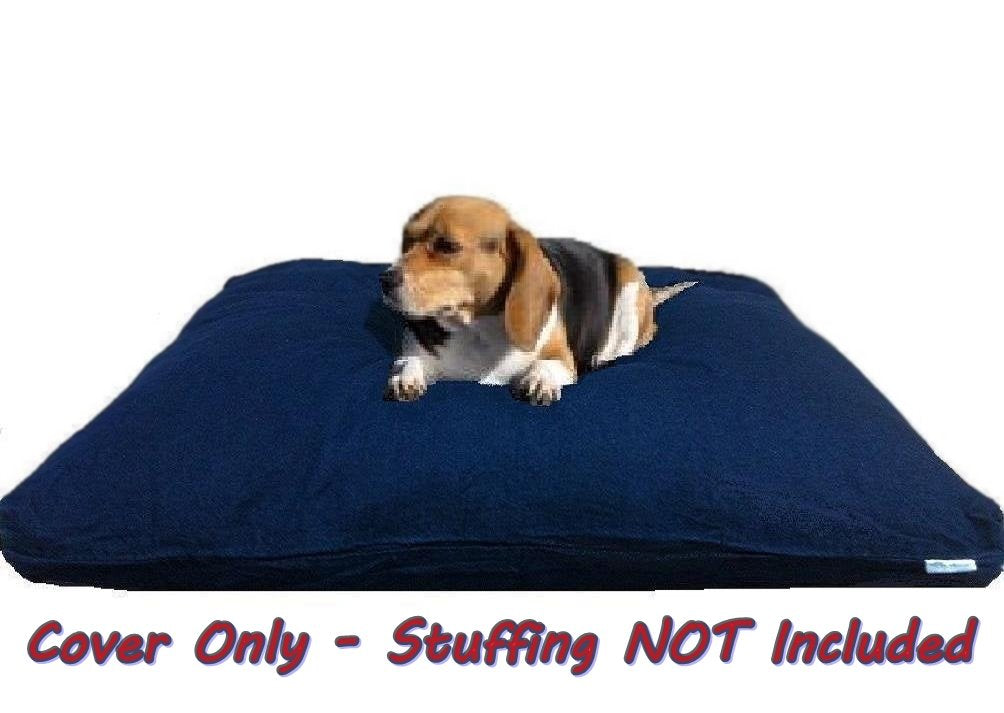 Dogbed4Less Diy Durable Blue Denim Pet Bed External Duvet Cover And Waterproof Internal Case For 41'X27'X4' Large Dog Bed - Replacement Covers Only