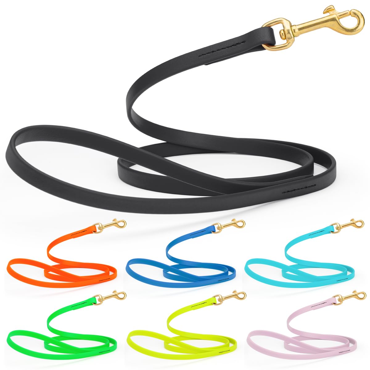 Viper Biothane Working Lead For Dogs 6Ft Black