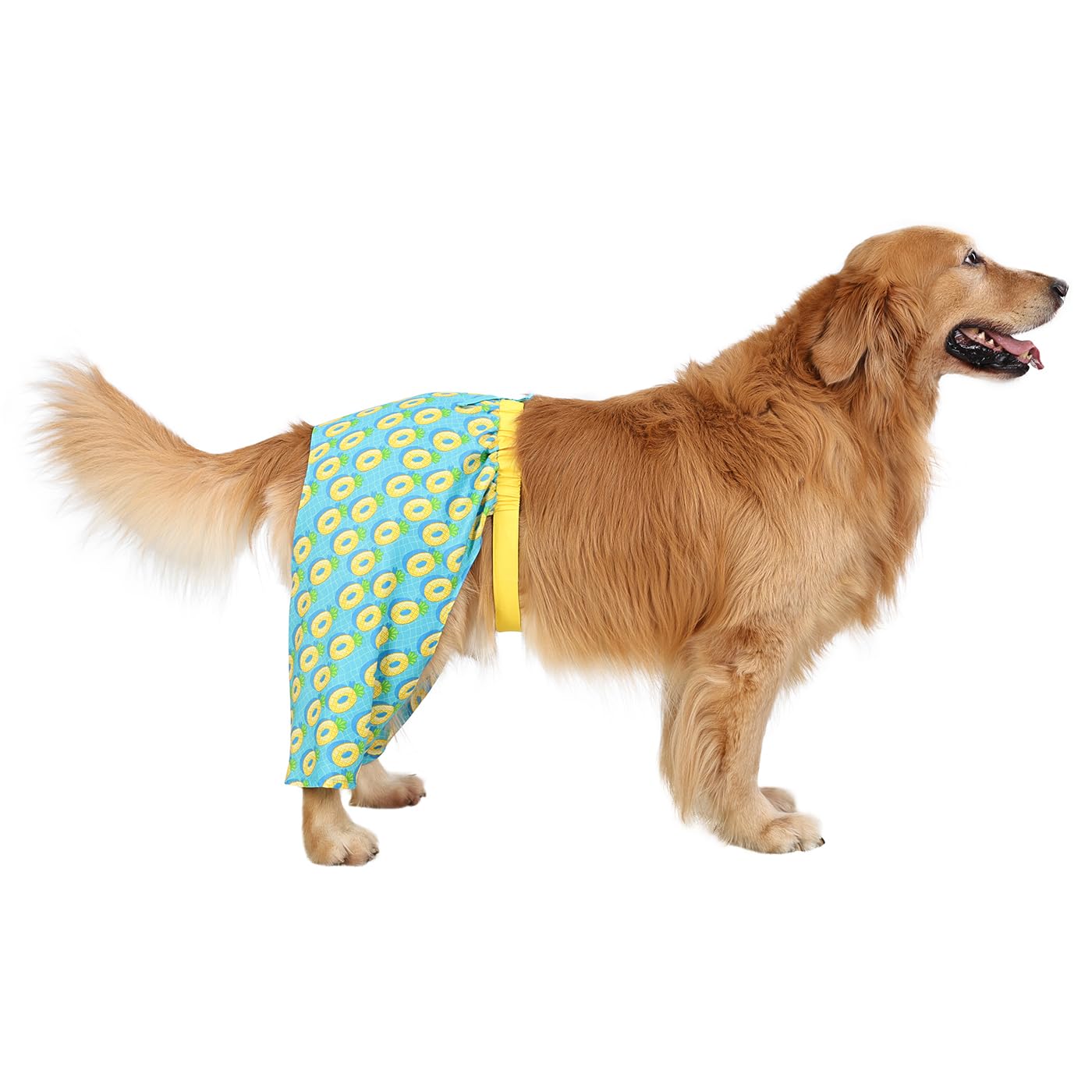 Hde Dog Swim Trunks Hawaiian Board Shorts Beach Pool Swimsuit For Xs To Xxl Dogs Pineapple Floats - Xl