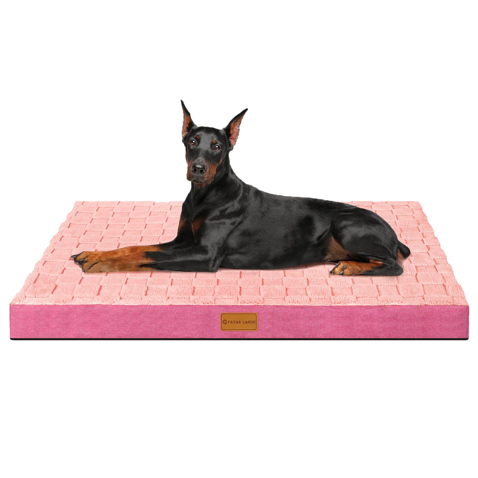 Patas Lague Orthopedic Jumbo Dog Bed For Extra Large Dogs 56''X40'', Waterproof Soft Warm Comfortable Egg Crate Foam Jumbo Pet B
