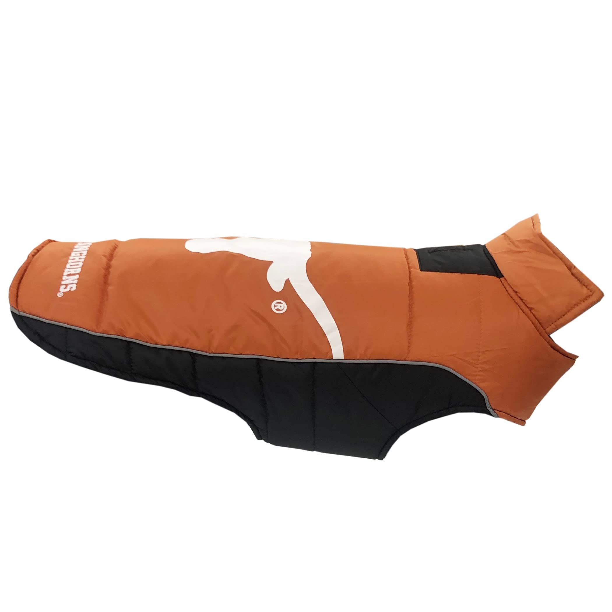 Pets First Collegiate Texas Longhorns Puffer Vest For Dogs & Cats. Size Medium. Warm, Cozy, And Waterproof Dog Coat, For Small A