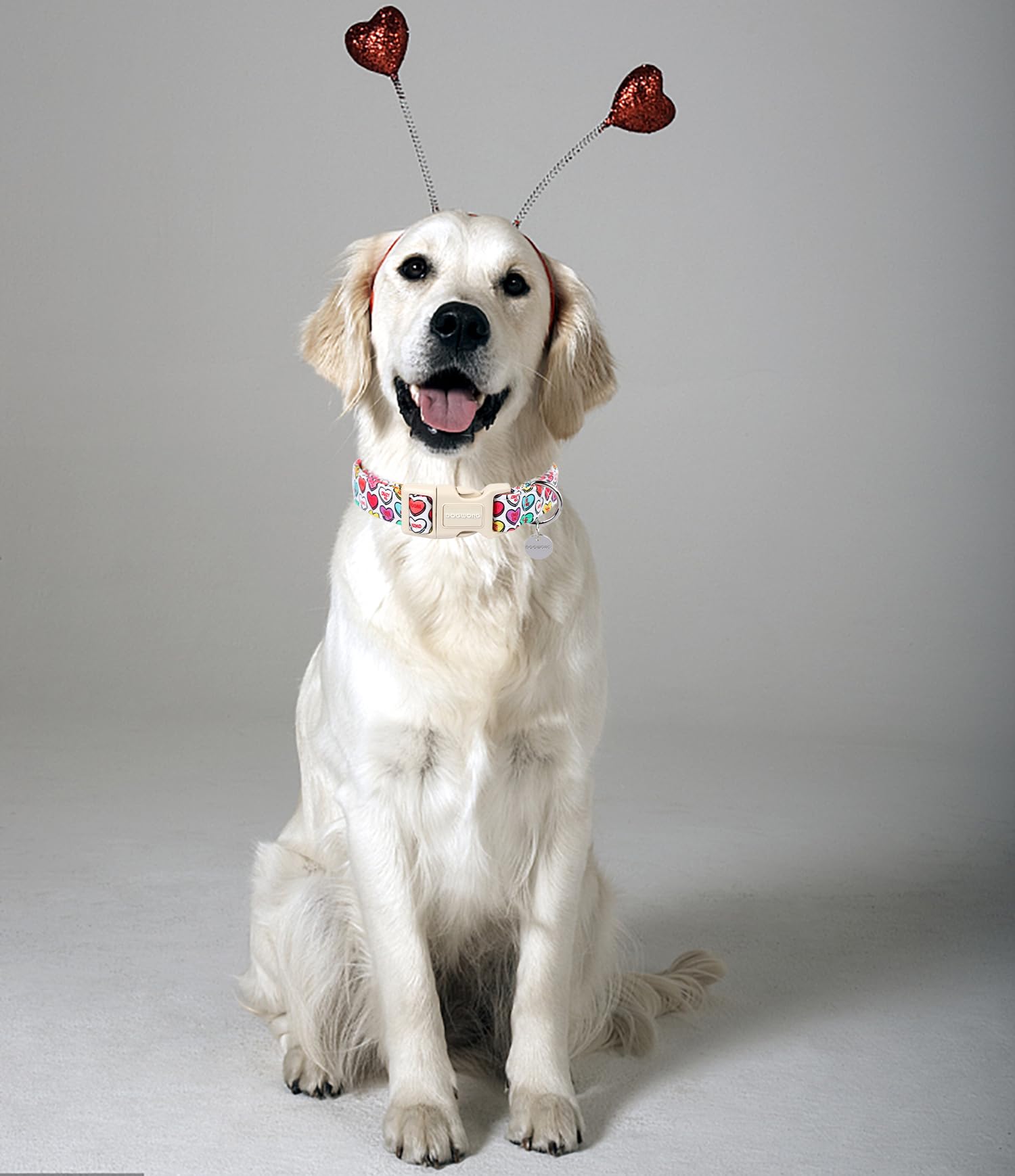 Dogwong Valentine'S Dog Collar, Adjustable Durable Heart Candy Dog Collar Cute Dog Collar For Small Medium Dogs