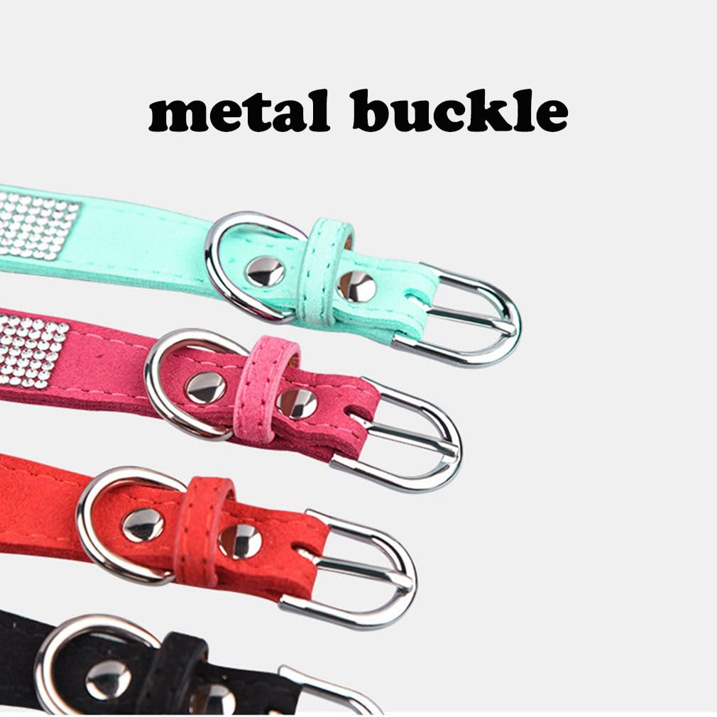 Pink Xs Dog Collar With Rhinestone, Pretty Bow Crystal Bling Cat Collars Glitter Jeweled Sparkly Diamond Girl Puppy Collar For X