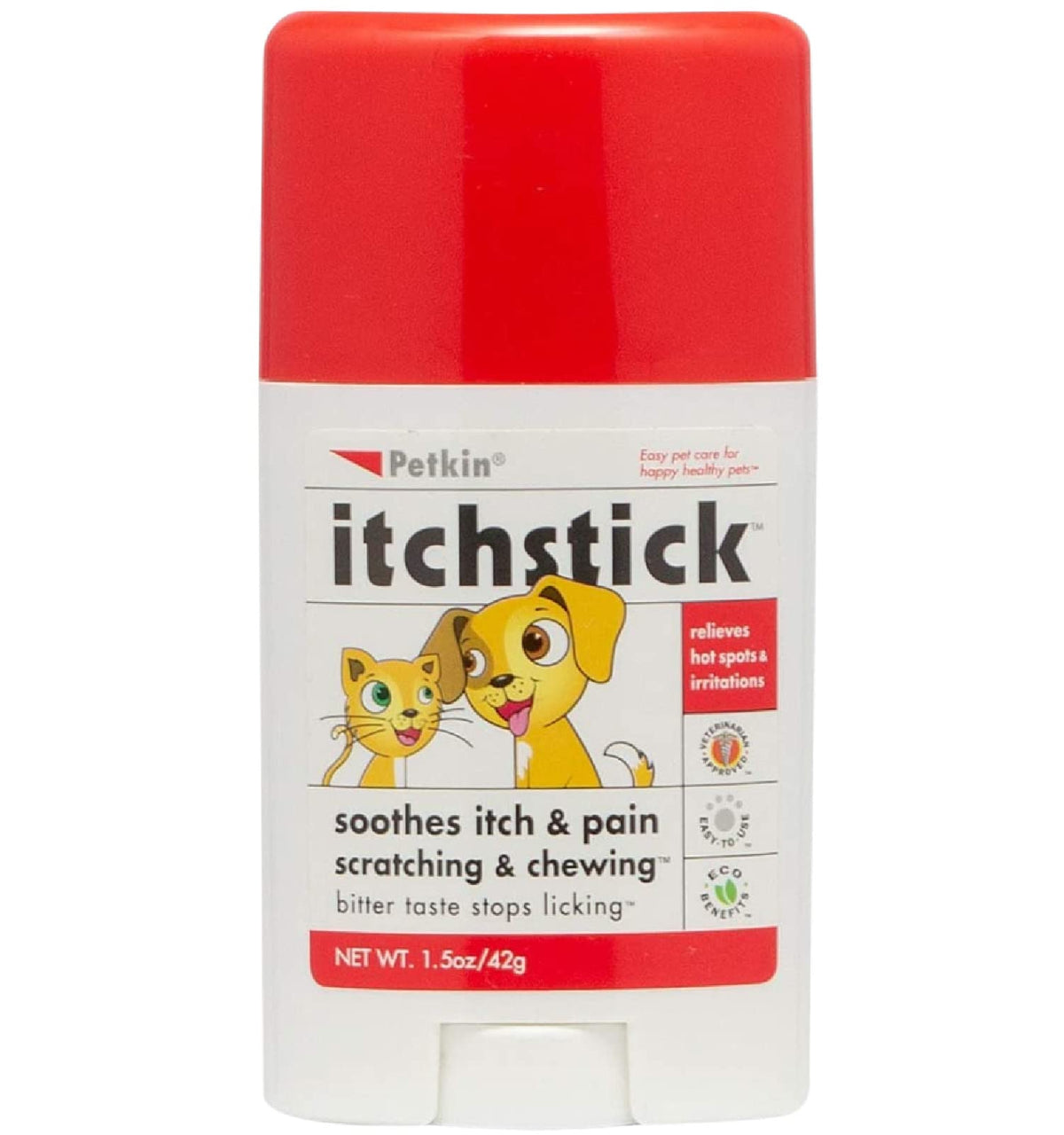 Petkin Anti Itch Stick For Pets - Simply Rub On Anytime To Provide Pain & Itching Relief For Dogs & Cats On Contact - Bitter Tas
