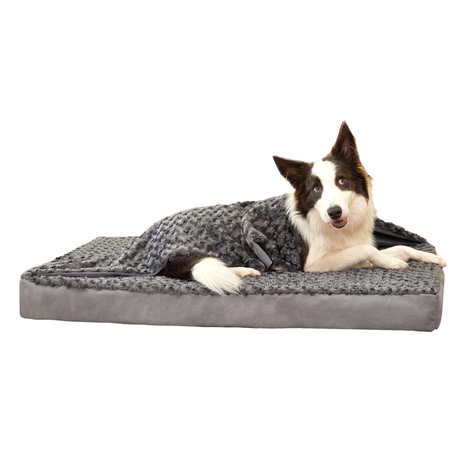 Gohoo Pet Orthopedic Memory Foam Bed For Large Dogs, Waterproof Cooling Pet Mats For Crate With Removable Washable Cover,Ideal F