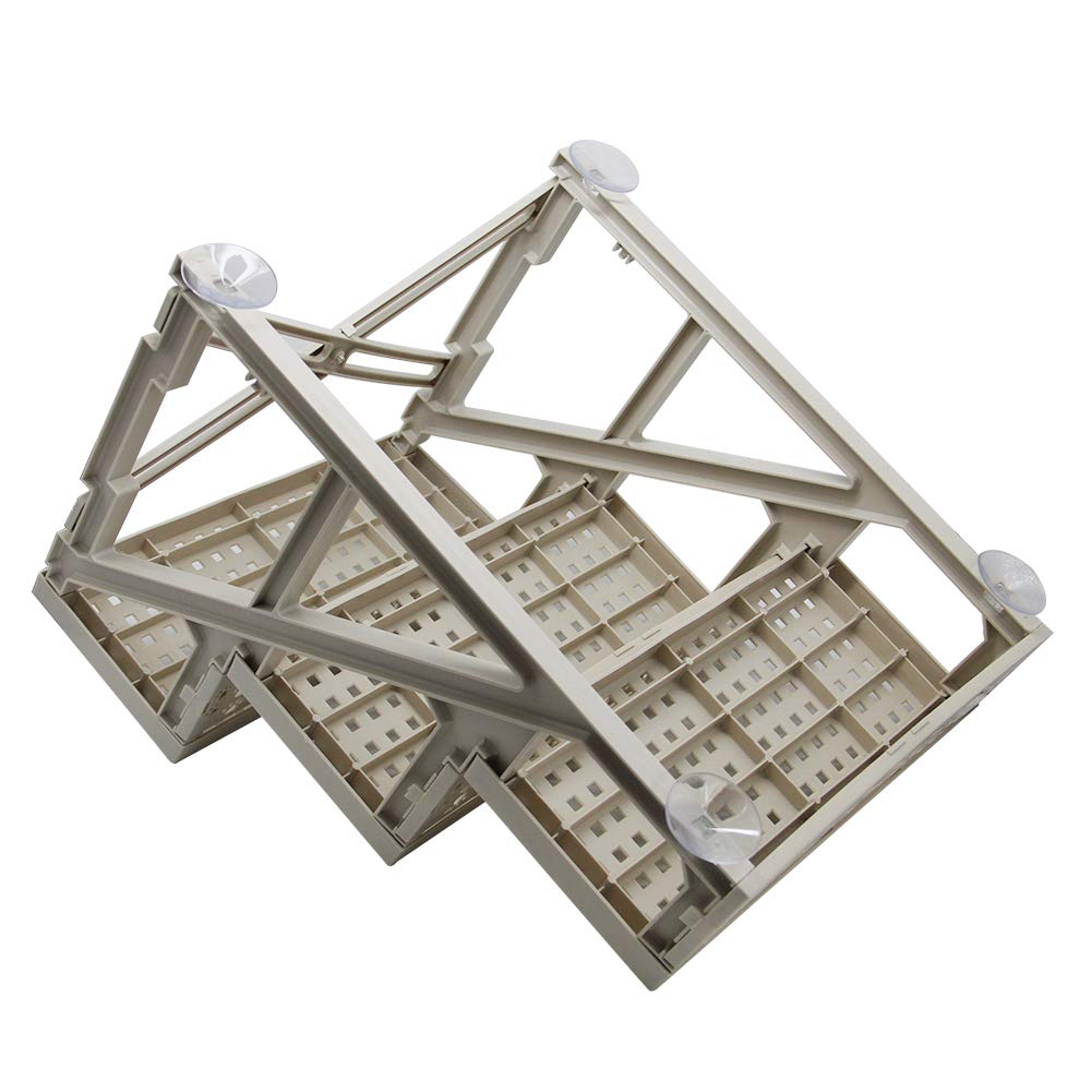 YOFIT Non-Slip Beige Doggy Steps - 3-Step Pet Stairs for Dogs, Holds Up to 50 lbs, Medium Size