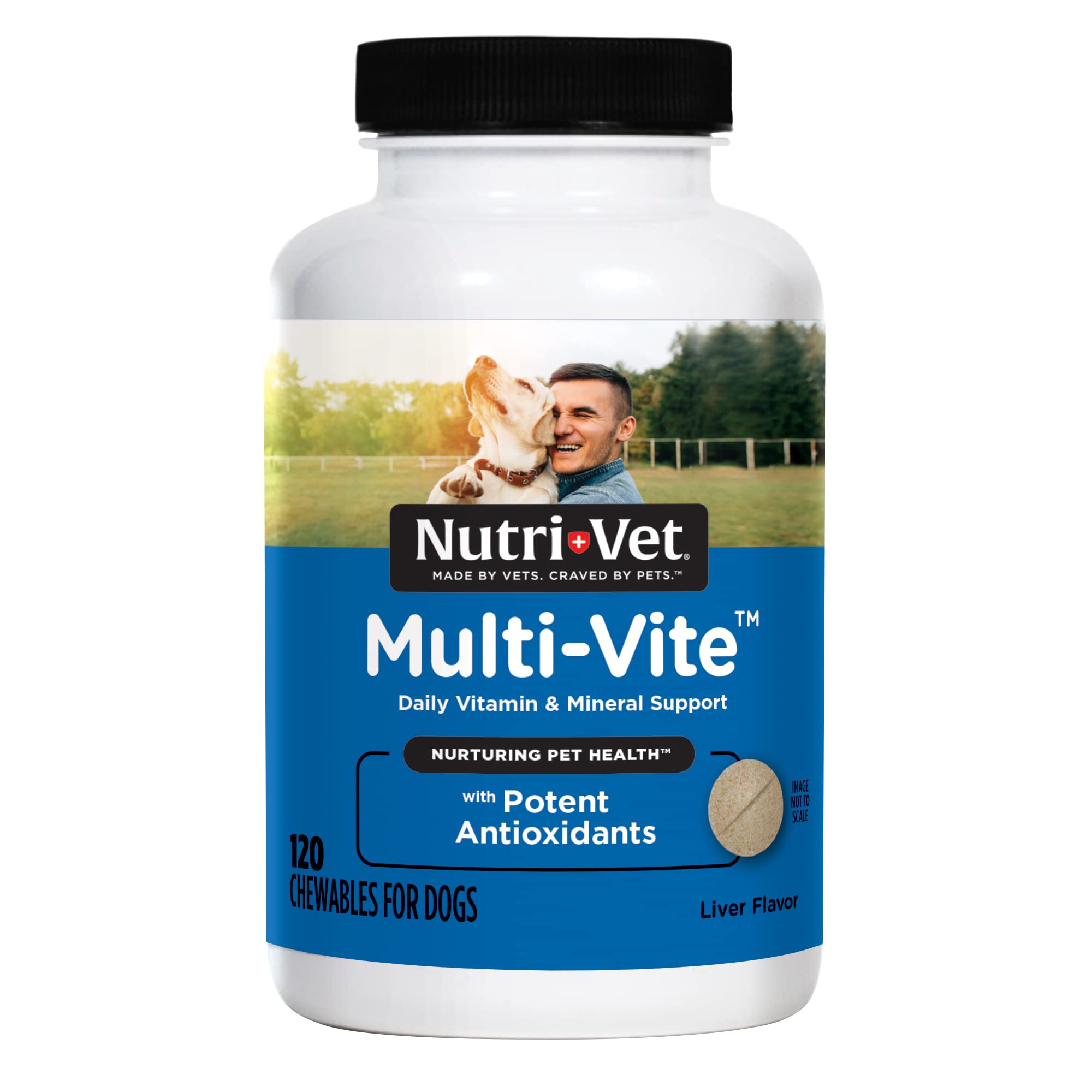 Nutri-Vet Multi-Vite Chewables for Adult Dogs | Daily Vitamin and Mineral Support to Help Maintain Peak Condition | 120 Count