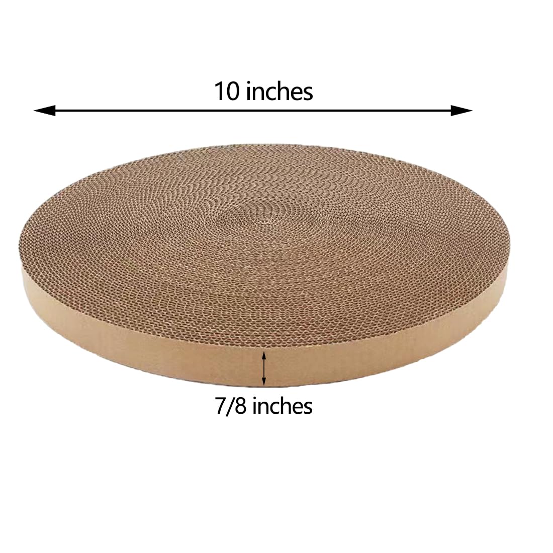 Lyctdd Cat Scratching Board For Indoor Cats,Scratch Pad Pro For Cats,Round Cat Scratcher Refill,Natural Recycled Corrugated Card
