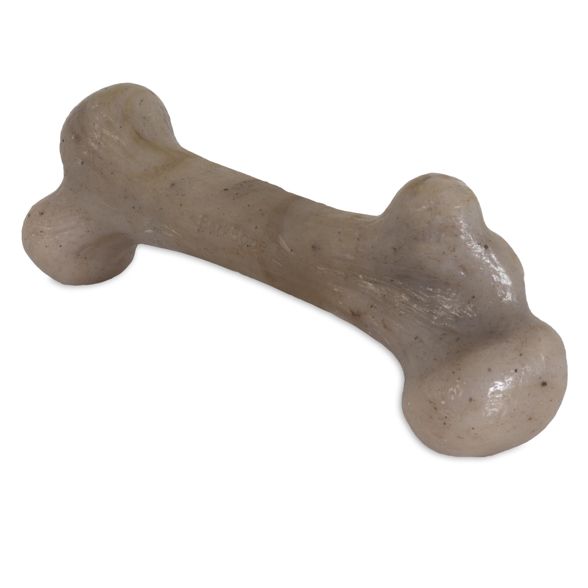 Pet Qwerks Dinosaur Barkbone - Nylon Dog Bone For Aggressive Chewers - Bacon Flavor - 8.5'