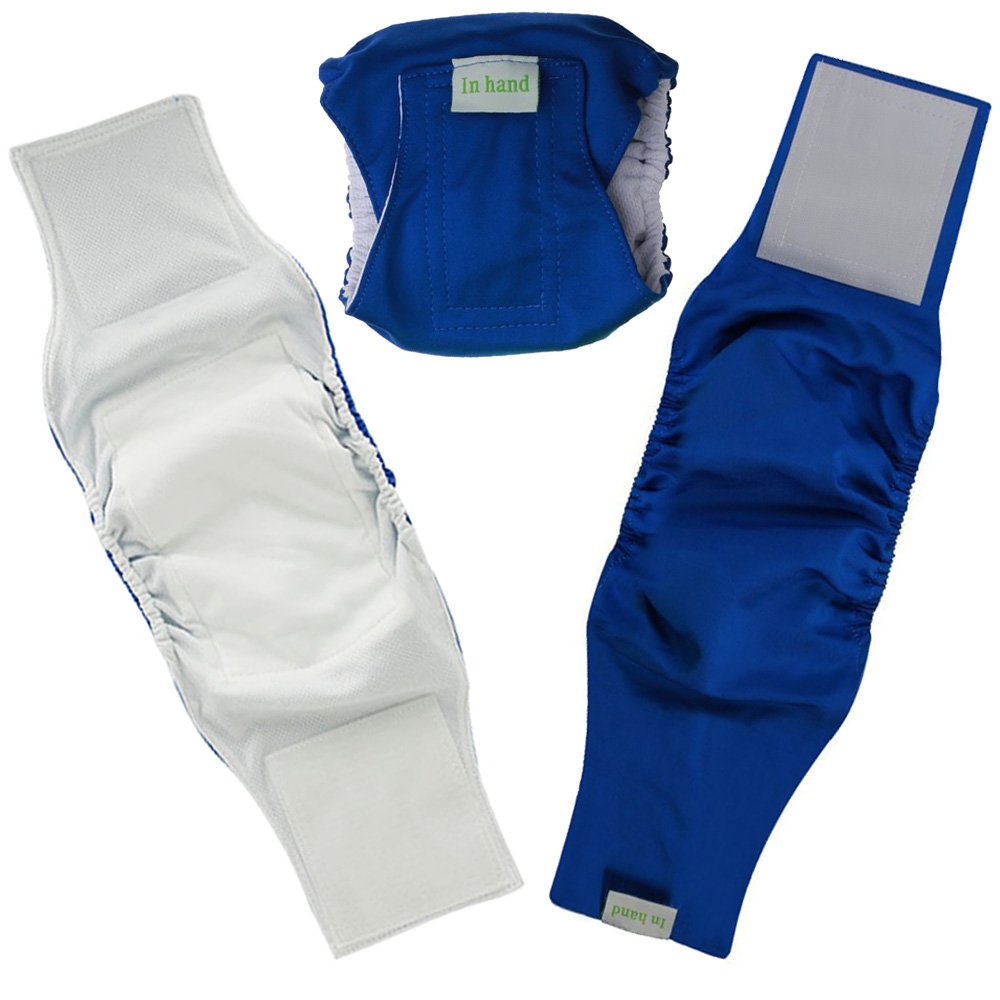 In hand Washable Durable Male Dog Diapers(Pack of 3), Premium Reusable Belly Bands Belly Wrap for Male Dog, Comfy Doggie Diapers