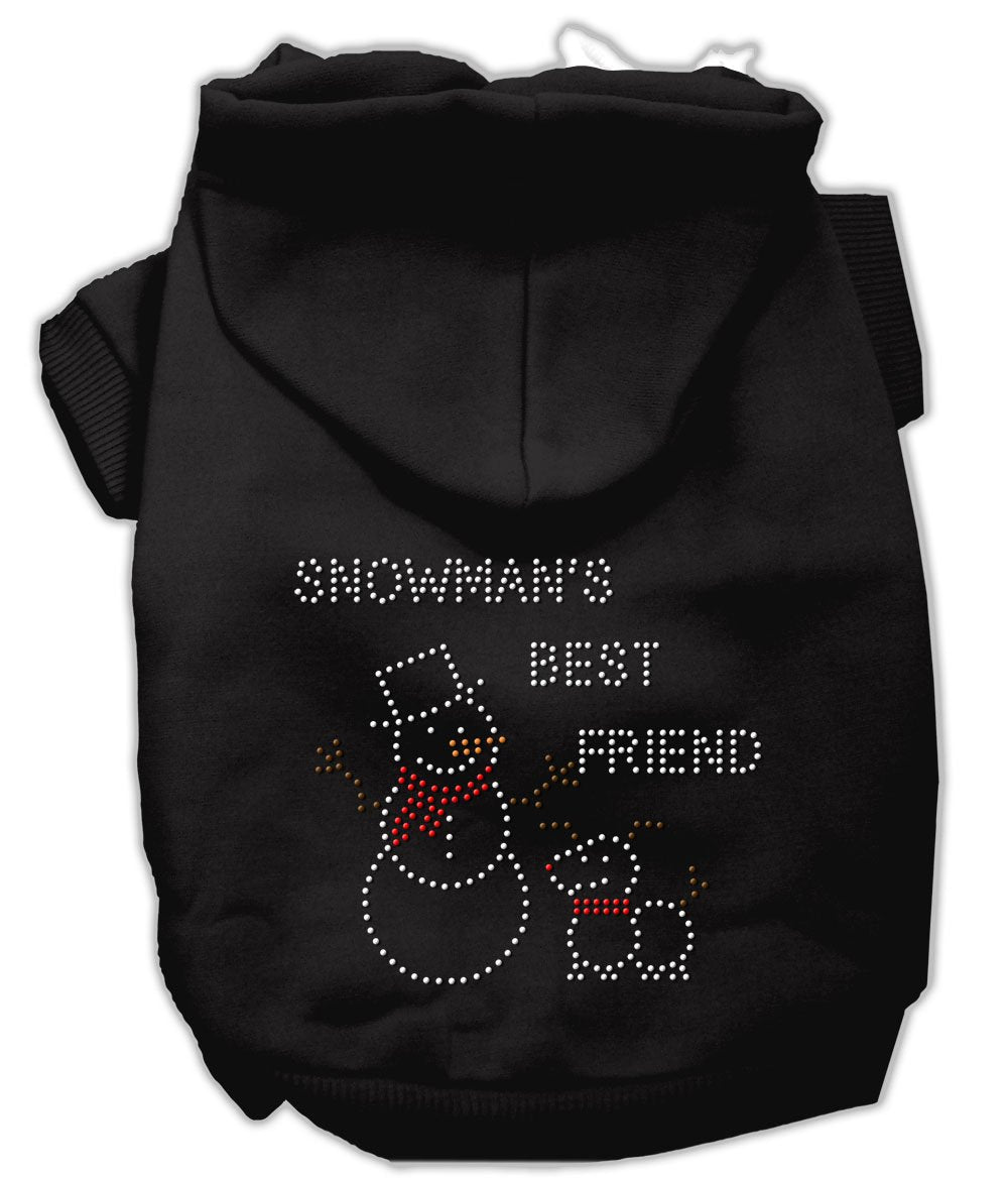 Mirage Pet Products 20-Inch Snowman's Best Friend Rhinestone Hoodie, 3X-Large, Black