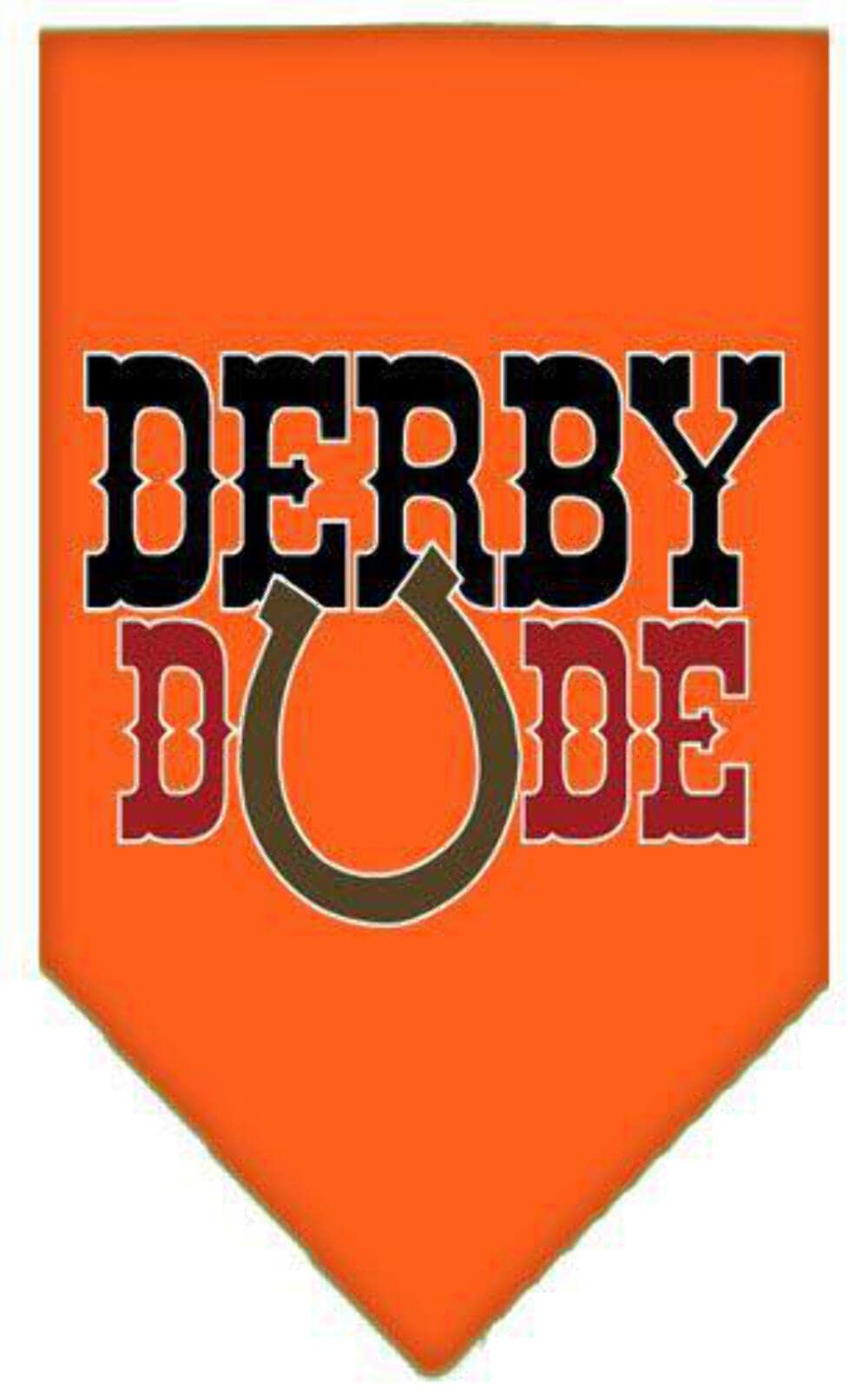 Mirage Pet Product Derby Dude Screen Print Bandana Orange Small