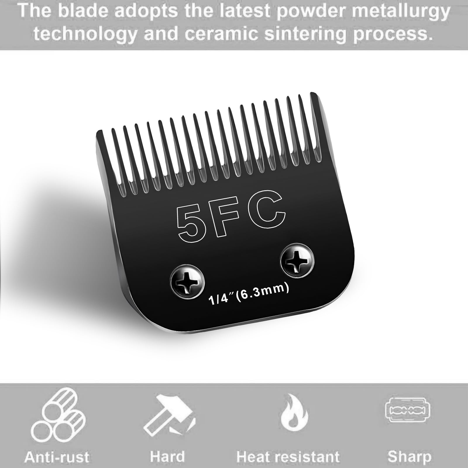 5F Blades Dog Grooming Blades Compatible with Andis/Oster A5/Wahl KM-10 Series Dog Clippers,Detachable Clipper Replacement Blade