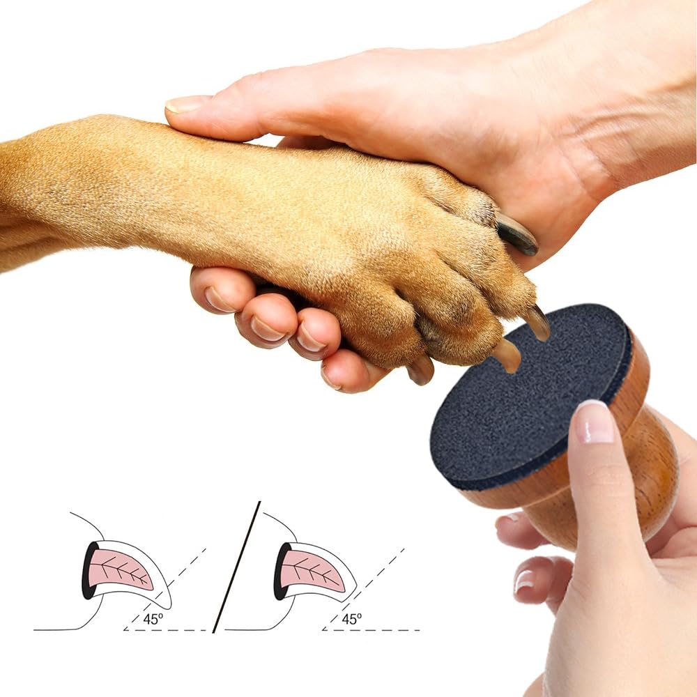Arvintas Dog Nail File With 4Pcs Replaceable Sandpaper, Dog Scratch Pad For Nails Stress-Free Nail Filing For Dogs Mini Nail Scr