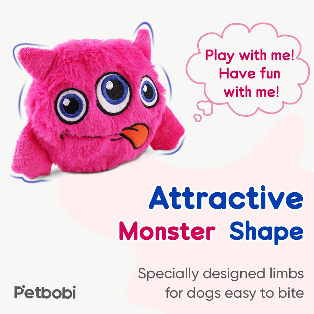 Petbobi Interactive Dog Toys Monster Active Ball for Dogs with Battery Operated, Include Self Moving Balls and Chewable Plush Co