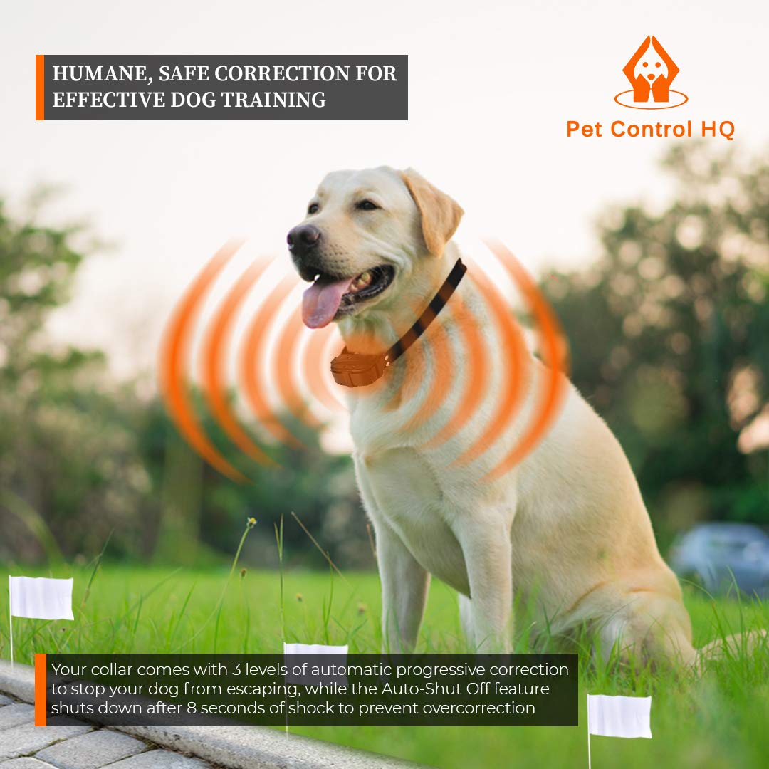 Dog Collar Replacement for Pet Control HQ Dual Wireless Electric Fence for Dogs & Remote Dog Training Collar - Safe, Rechargeabl