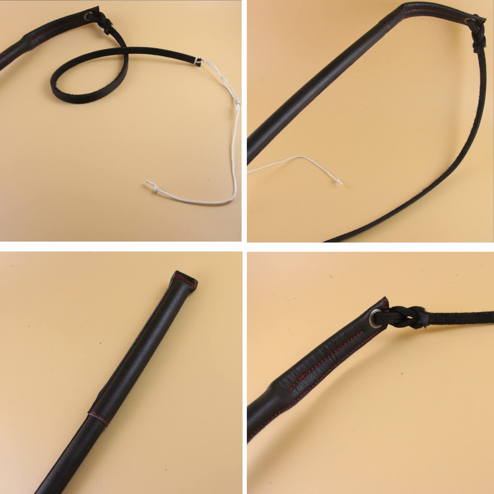 Pssopp Cowhide Dog Agitation Whip Dog Teaser Wand Dog Training Whip Dog Teaser Wand Outdoor Playing For Pulling, Chasing, Chewing, Teasing, Training