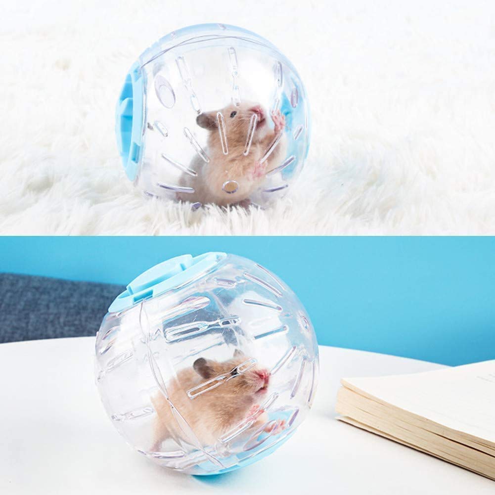Flash Hamster Ball Crystal 12.5Cm 4.92Inch Running Activity Exercise Ball Toy Transparent Hamster Ball Small Animals Cage Accessories For Small Animals(S, Blue D)