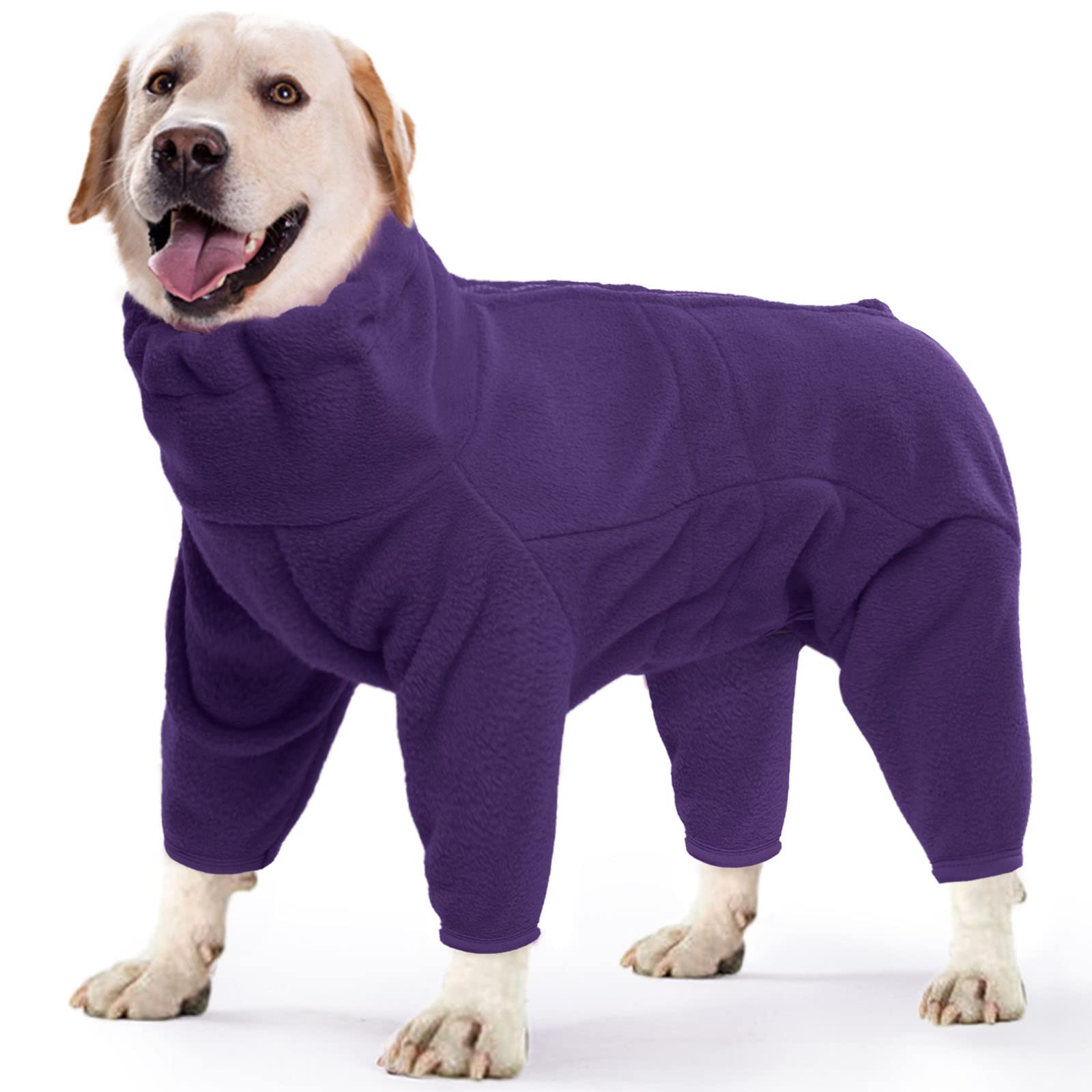Rozkitch Dog Winter Coat Fleece Pajamas For Small Medium Large Dog, Soft Pullover Cold Weather Dog Jacket Jumpsuit Apparel Outfi