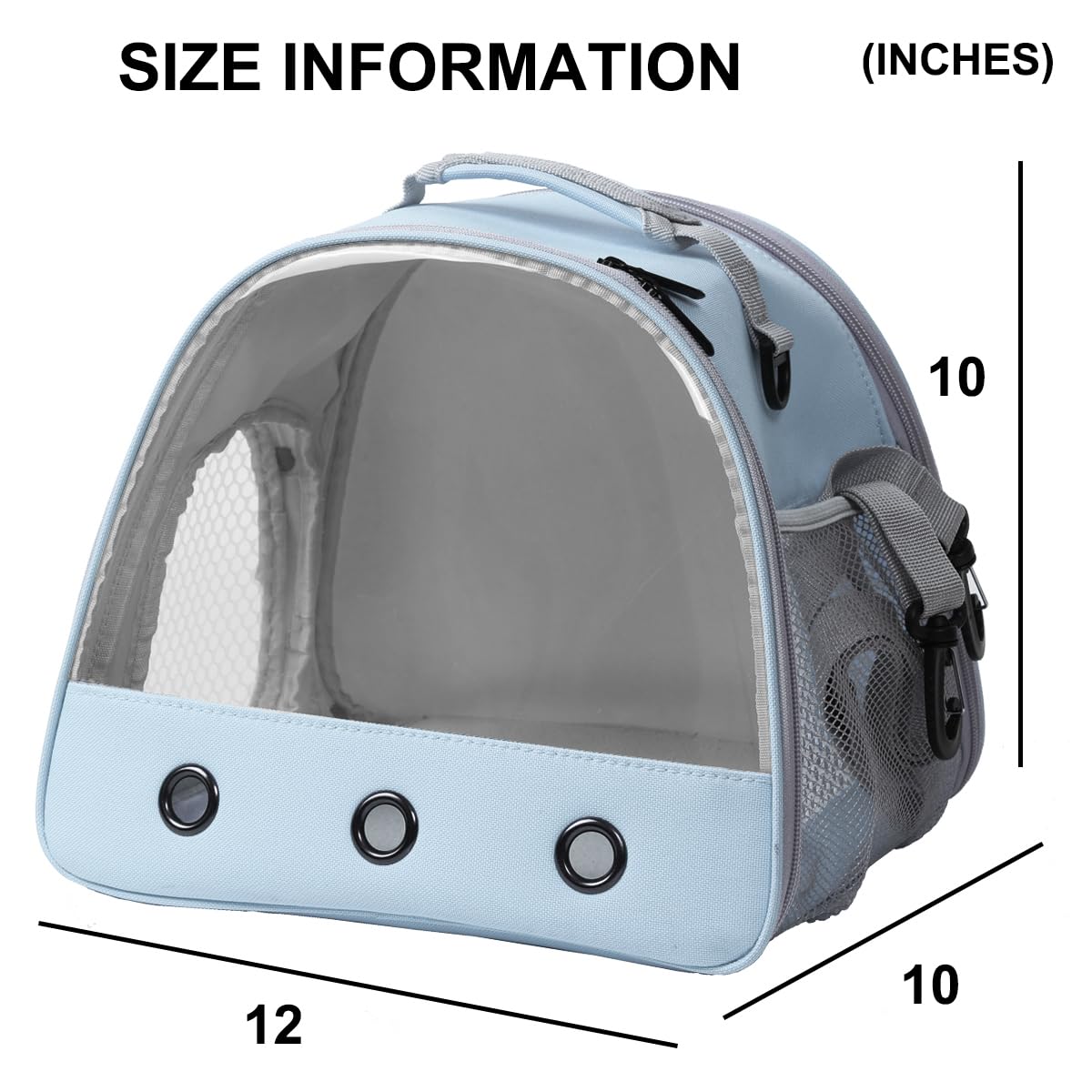 Bearded Dragon & Lizard Carrier - Portable Travel Carrier For Hedgehog, Rat, Parrot, Bird & Guinea Pig (Blue, 2)